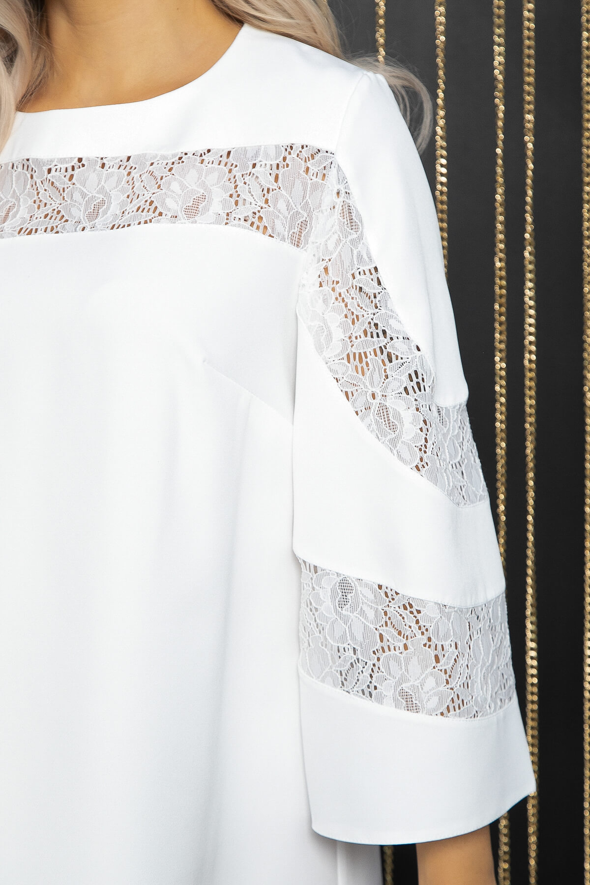 Платье с кружевом Роскошный выход (айвори) П14400-13М