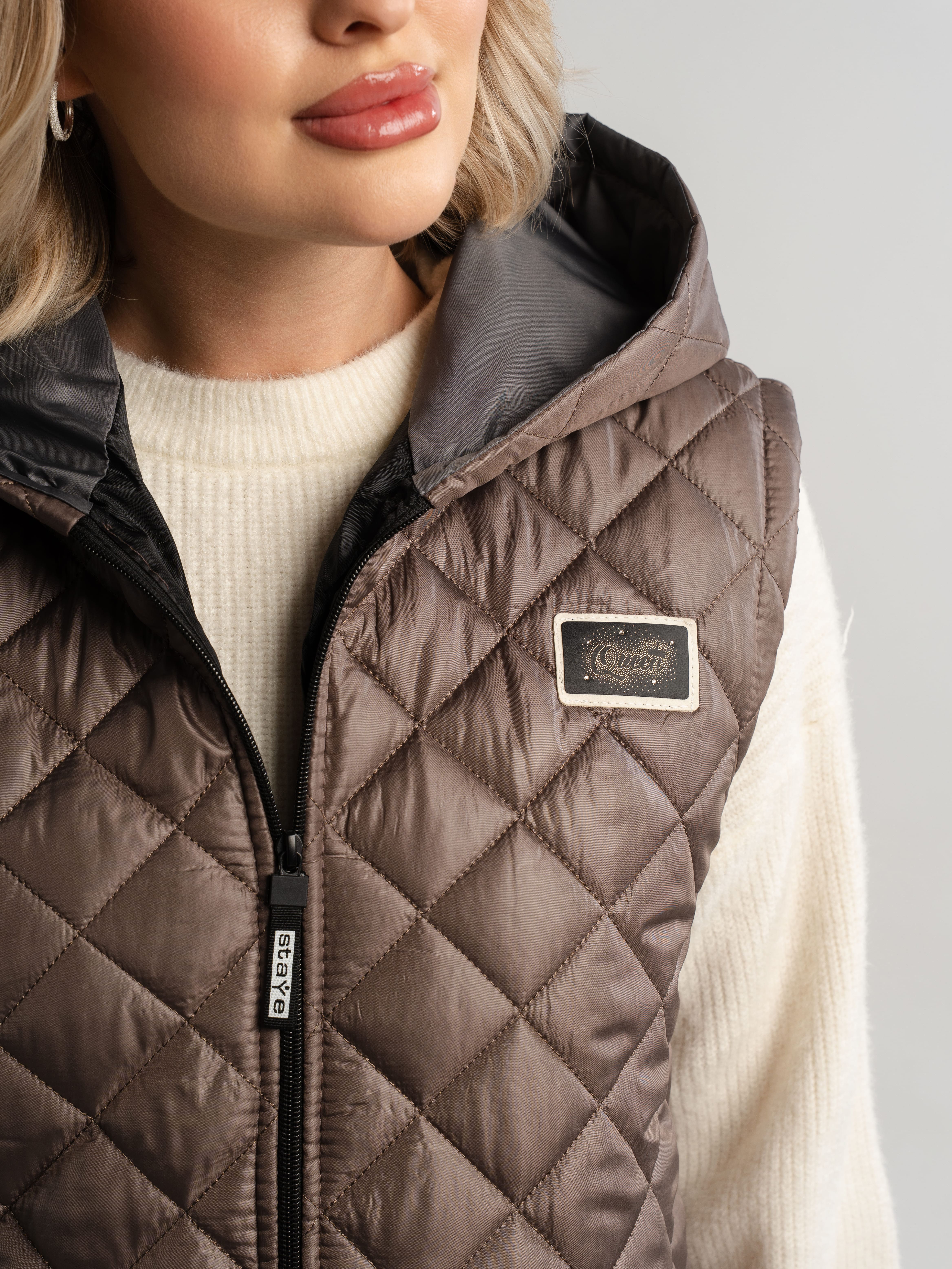 Жилет утепленный Дориана (кофе) Б14632-18М