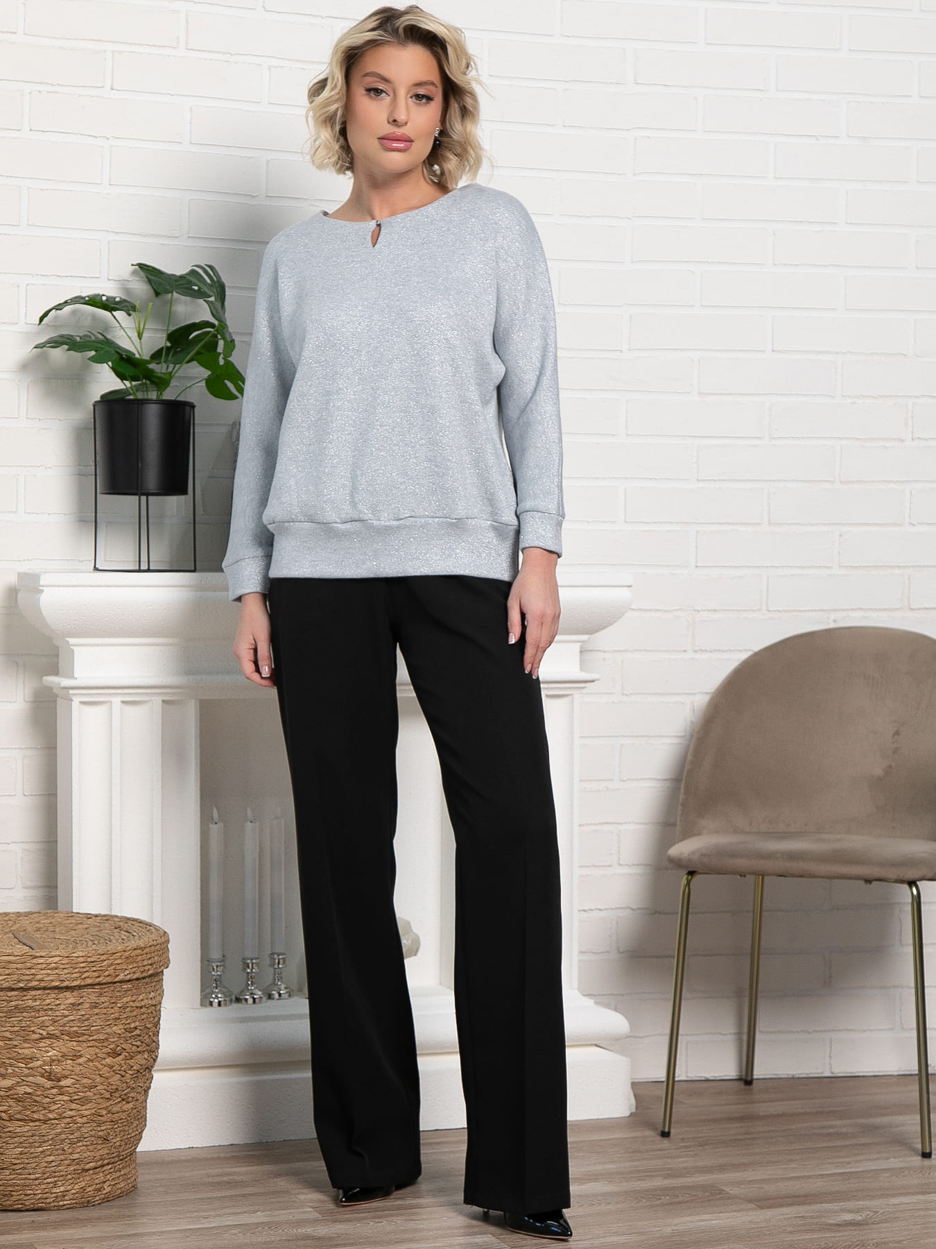 Джемпер трикотажный Претти (нежно-голубой) Б15021-50М