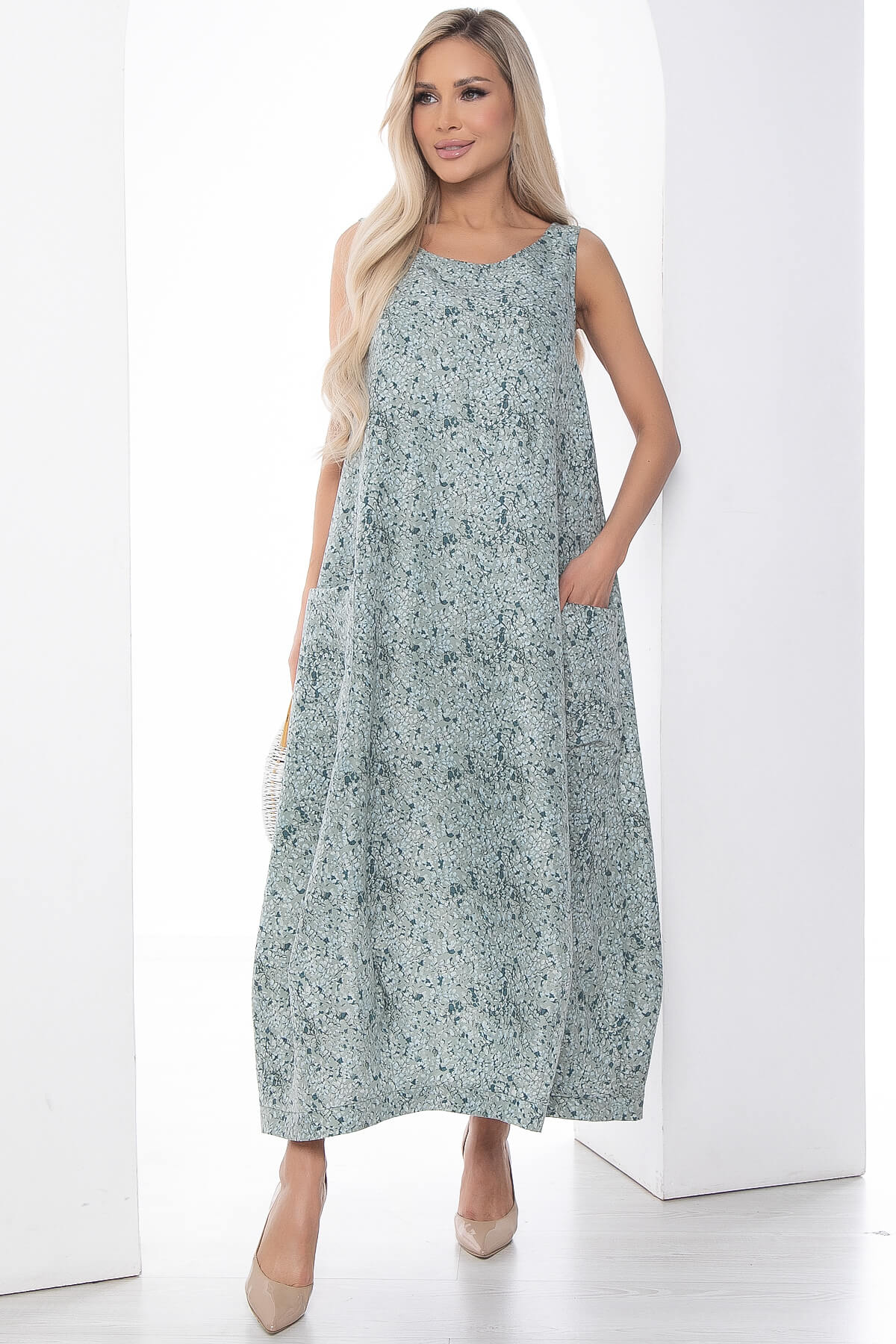 Сарафан В стиле бохо (зеленый) П9037