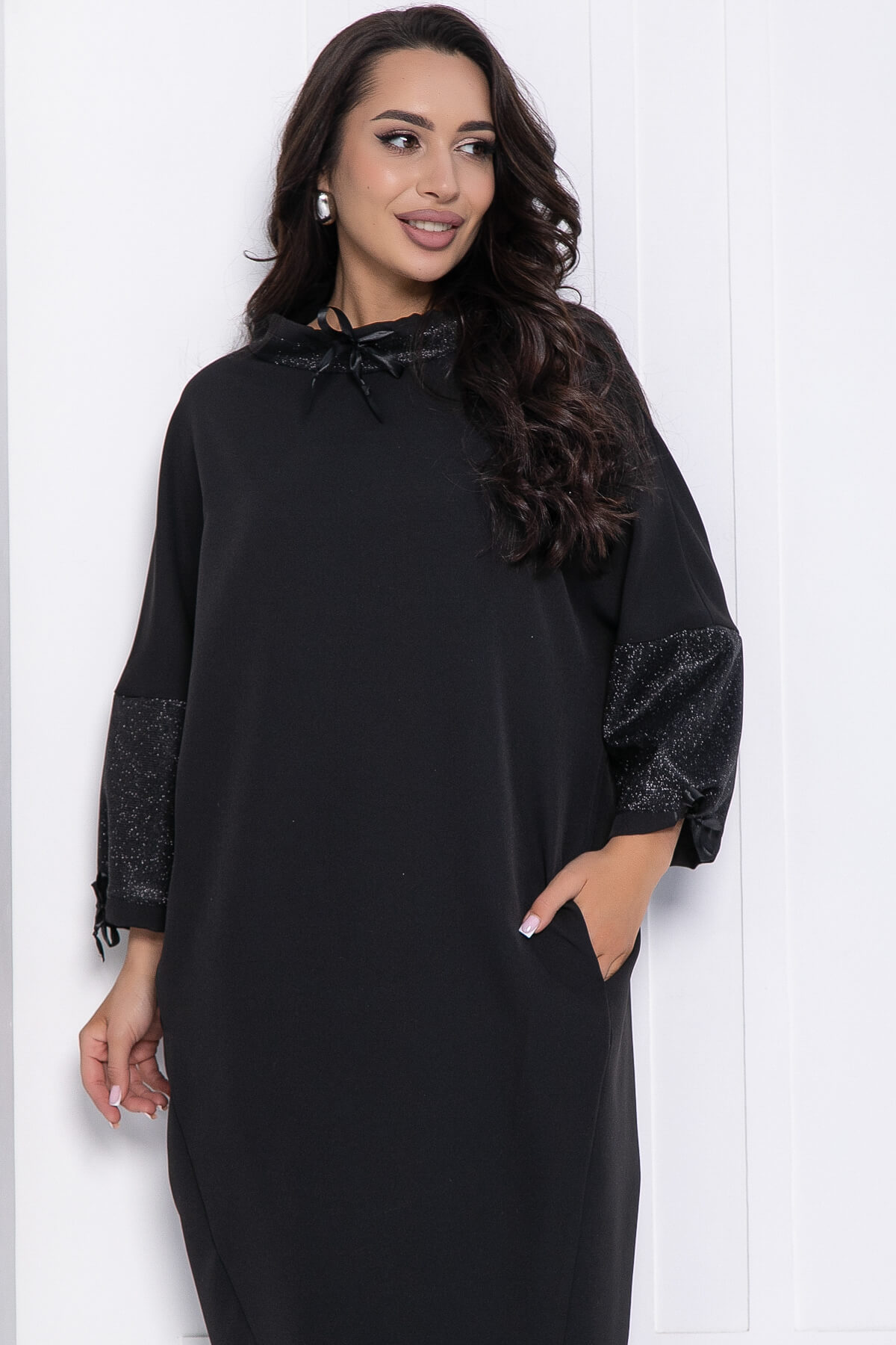 Платье Эванс (черное) П12397-10