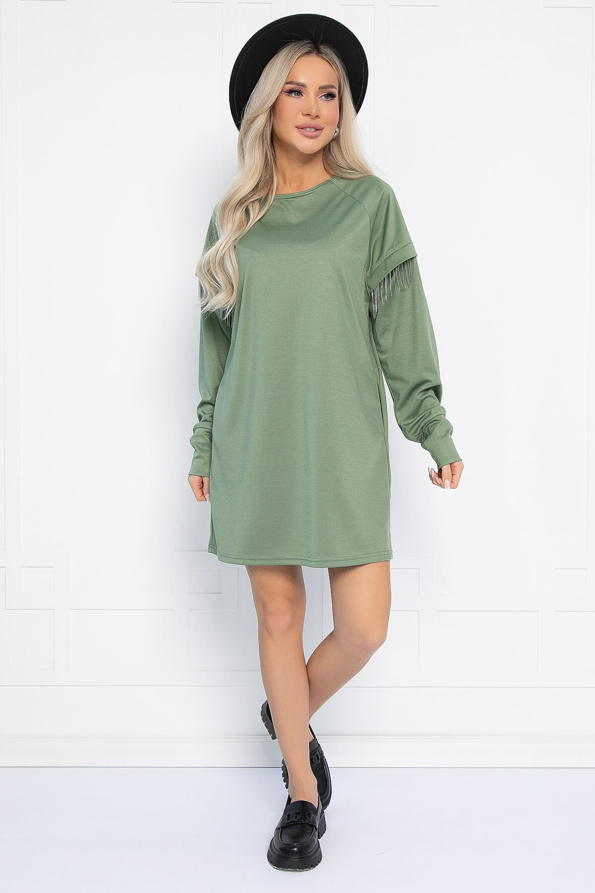 Платье Стелла (оливковое) П14230-5М