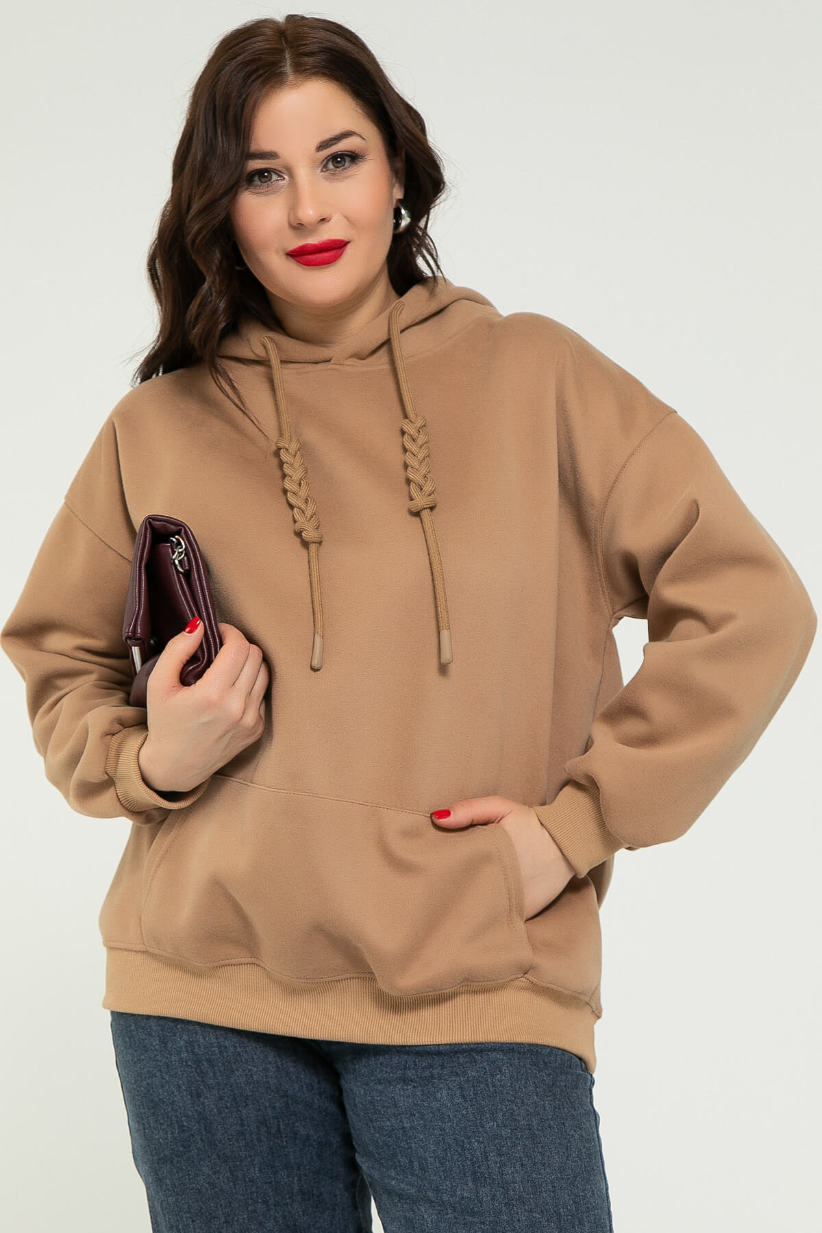 Худи Выше неба (коричневое) Б12919-4М