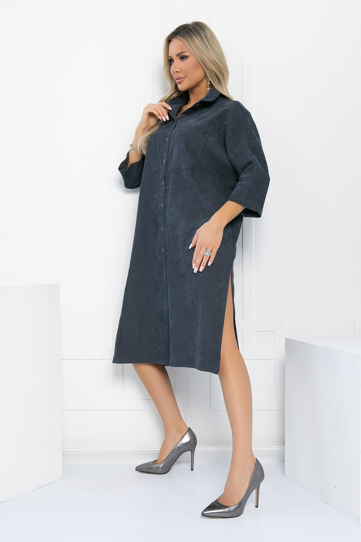 Платье Трейси (серое) П12933-10М