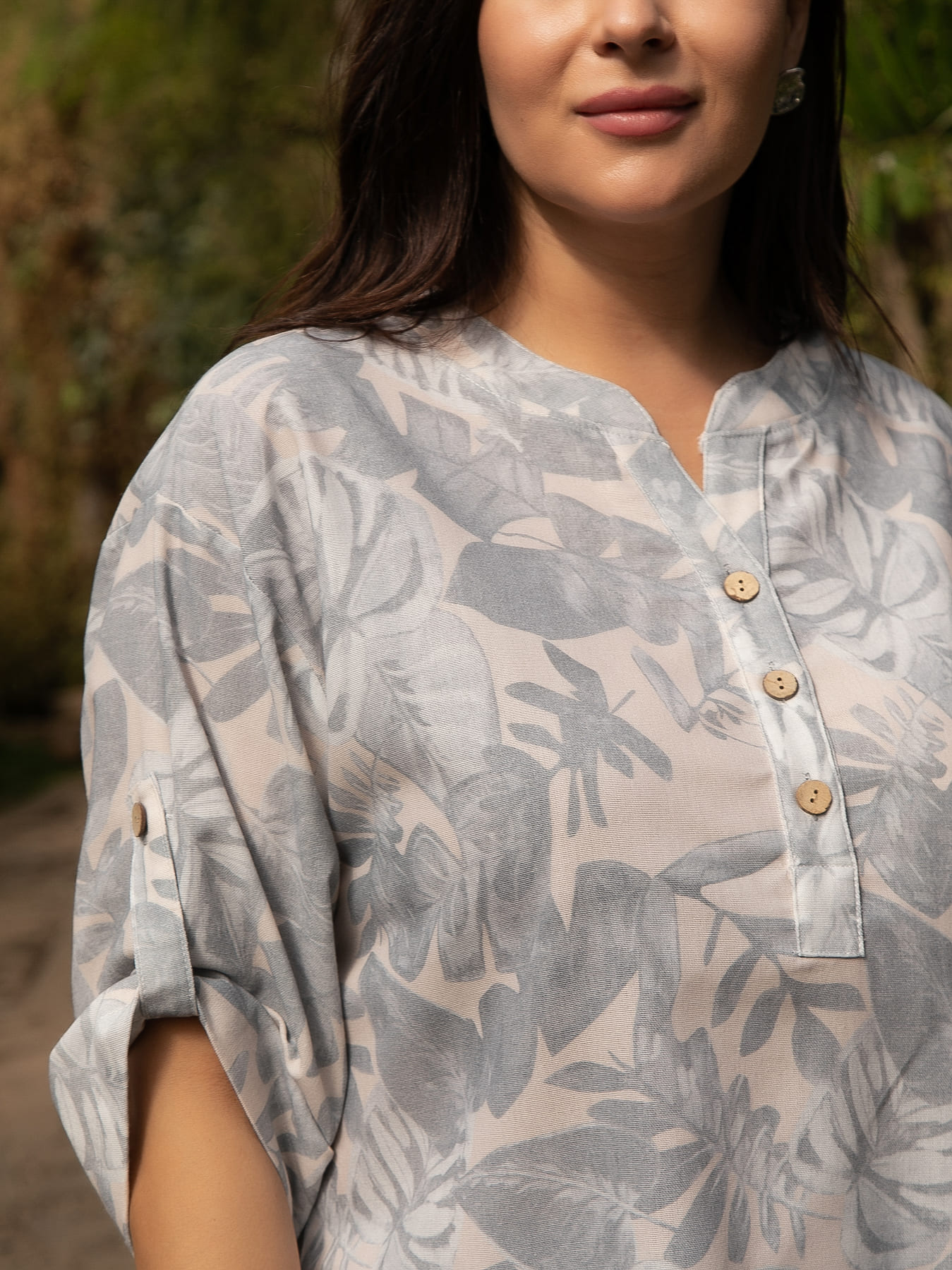 Блуза Блунди (бежево-серая) Б15527-4М