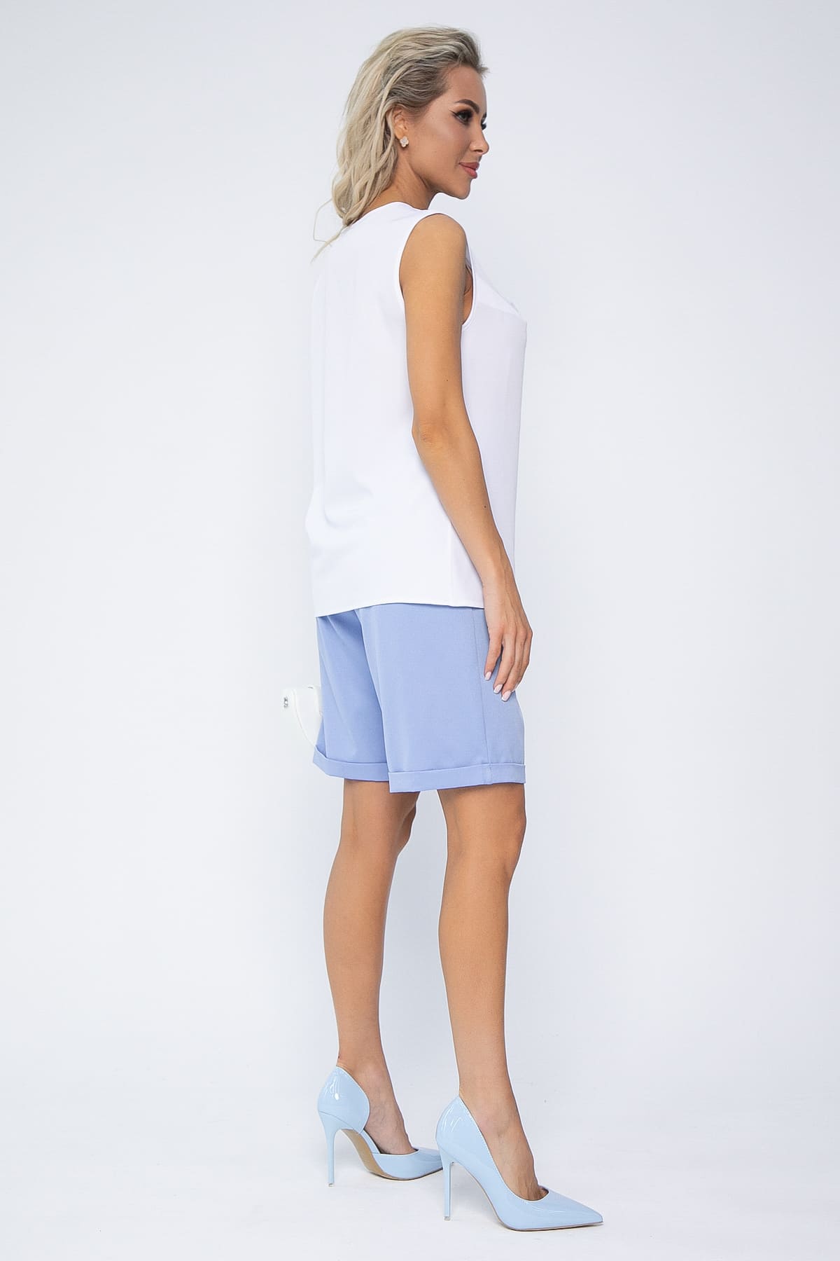Костюм с шортами Мерано (бело-голубой) К15339-5М