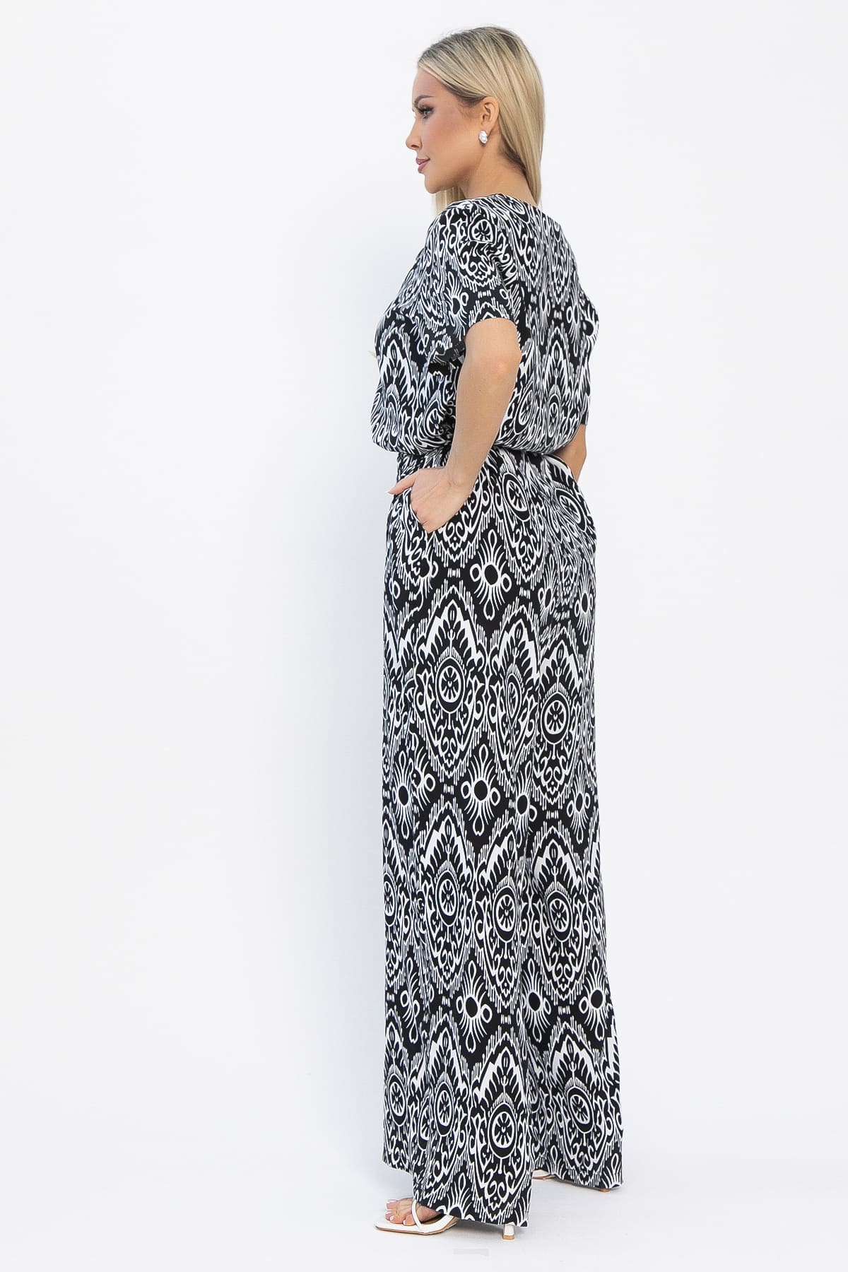 Комбинезон Сайрес (черно-белый) К13615-7М