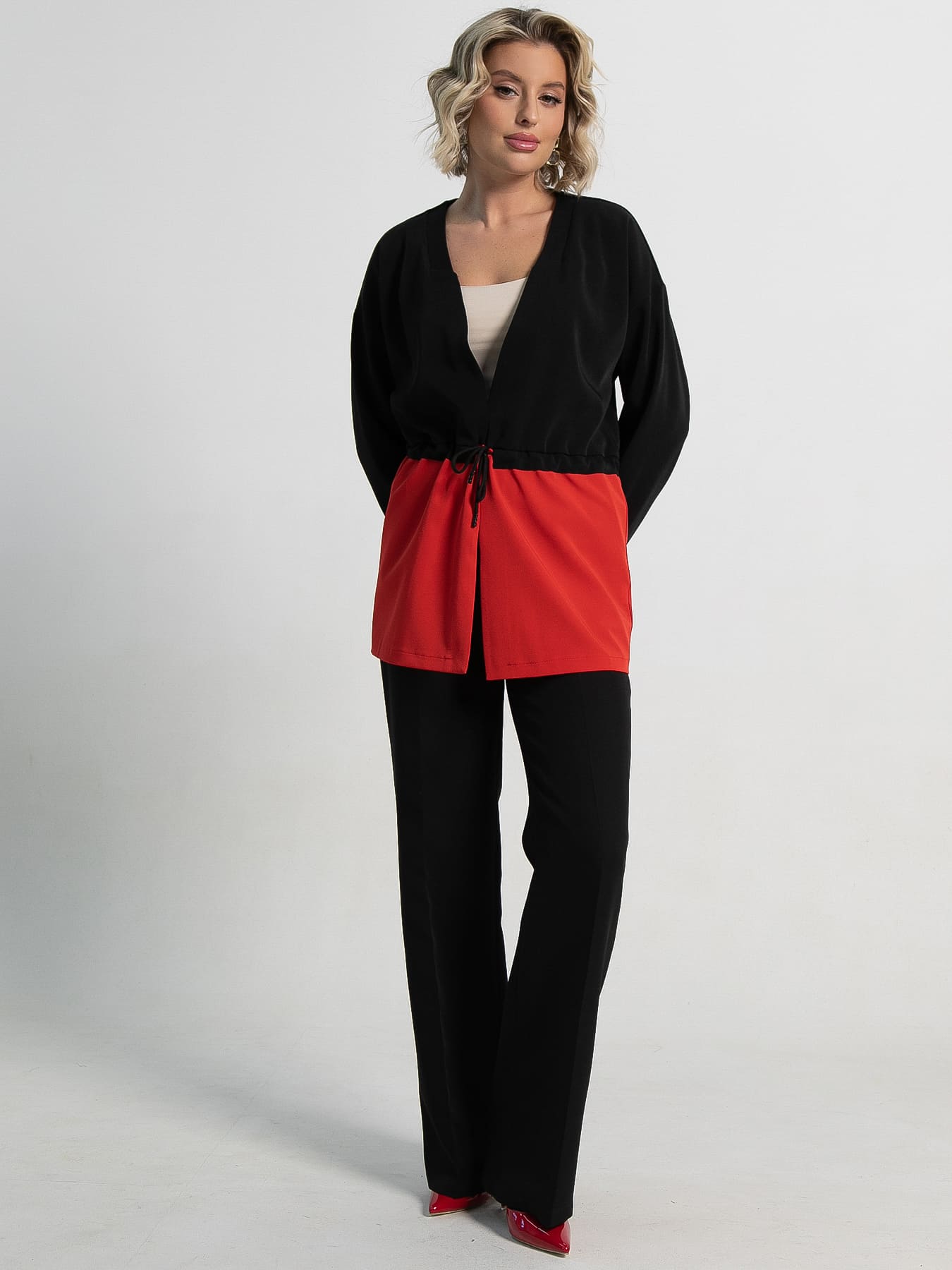 Жакет Мидней (черно-красный) Б15164-13М