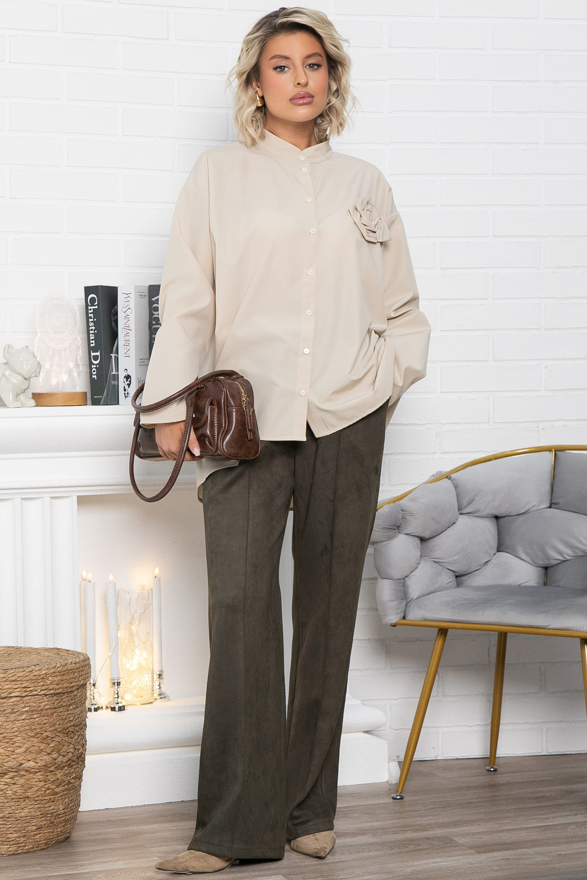 Брюки Лукас (зеленые) Б15032-39М