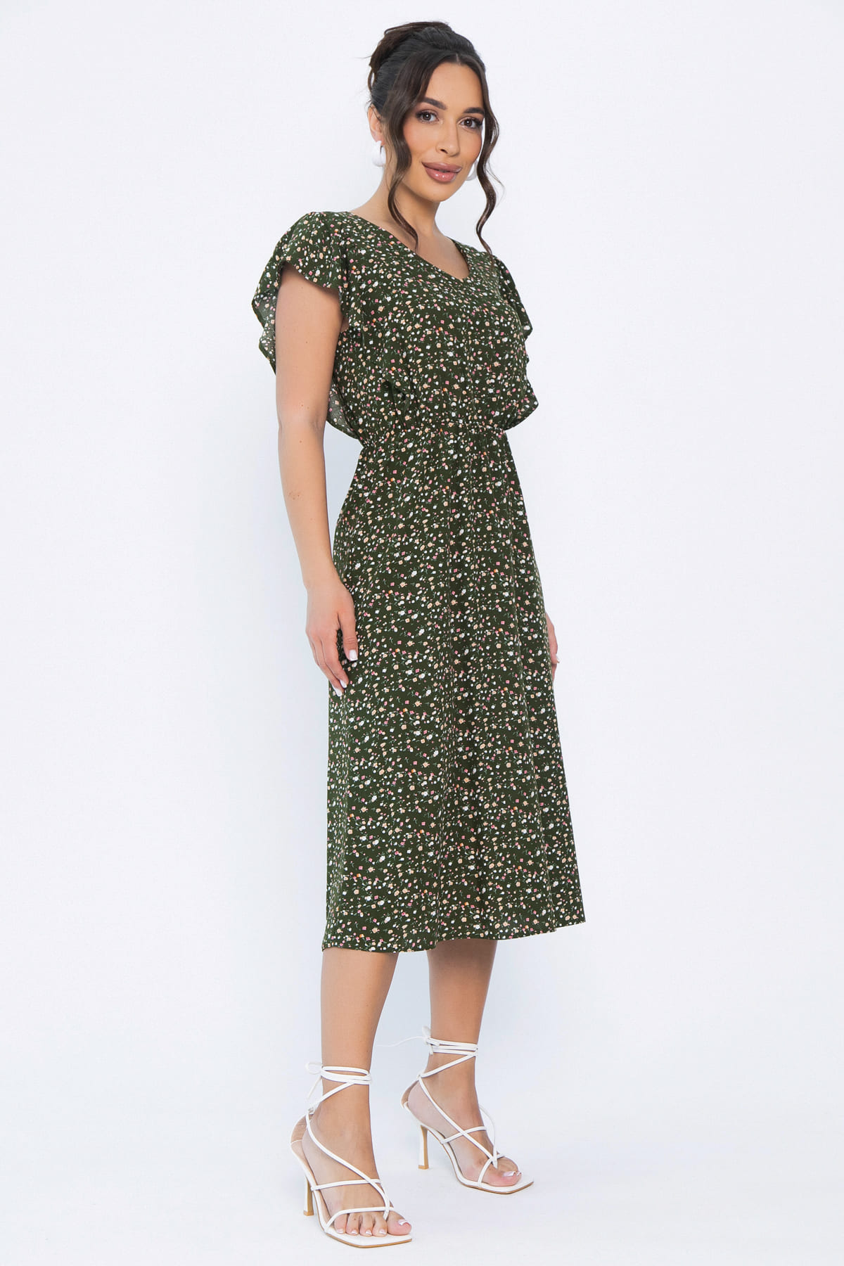 Платье Айлана (темно-зеленое) П13934-35М