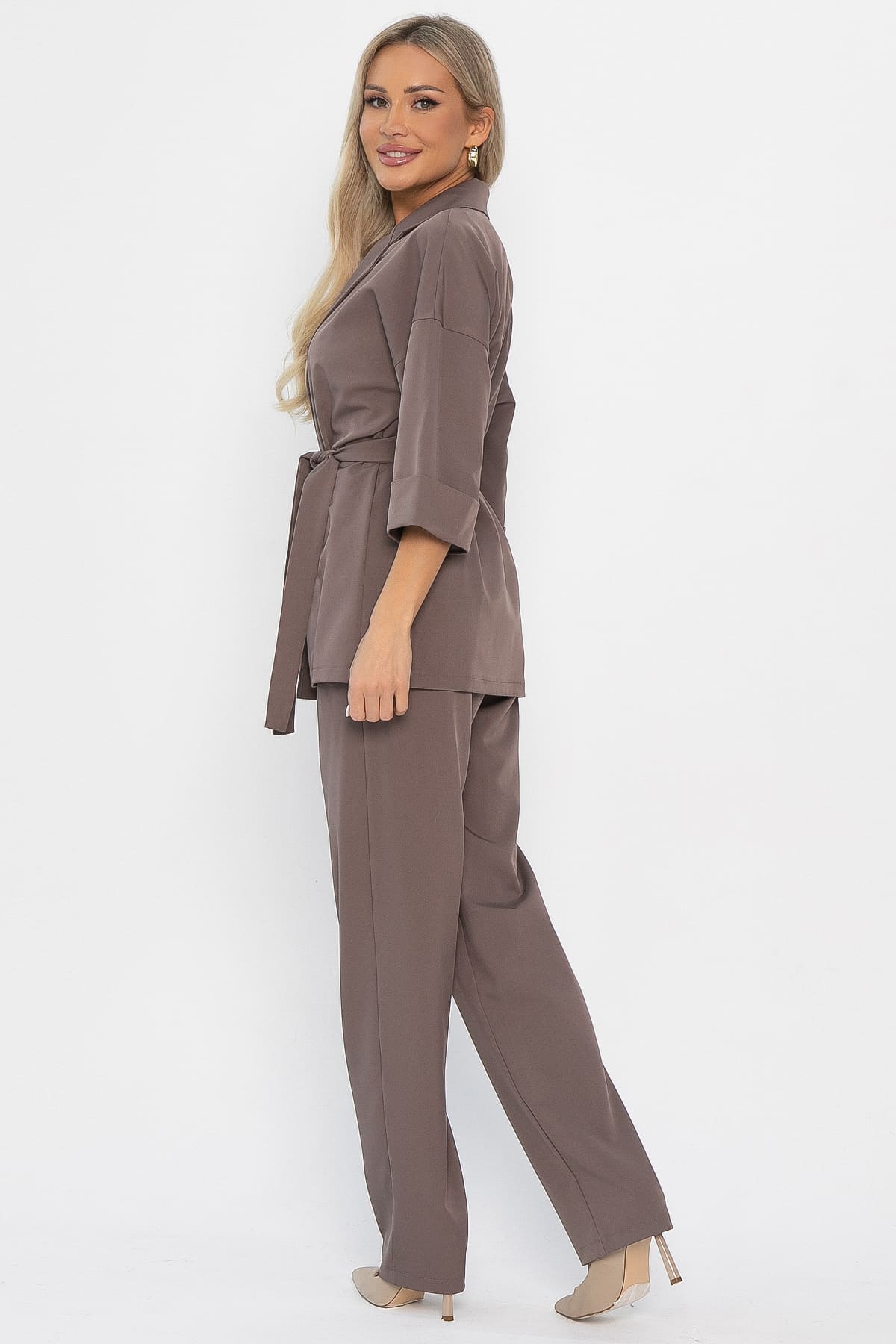 Костюм брючный Скрипка (кофе с молоком) К14376-12М