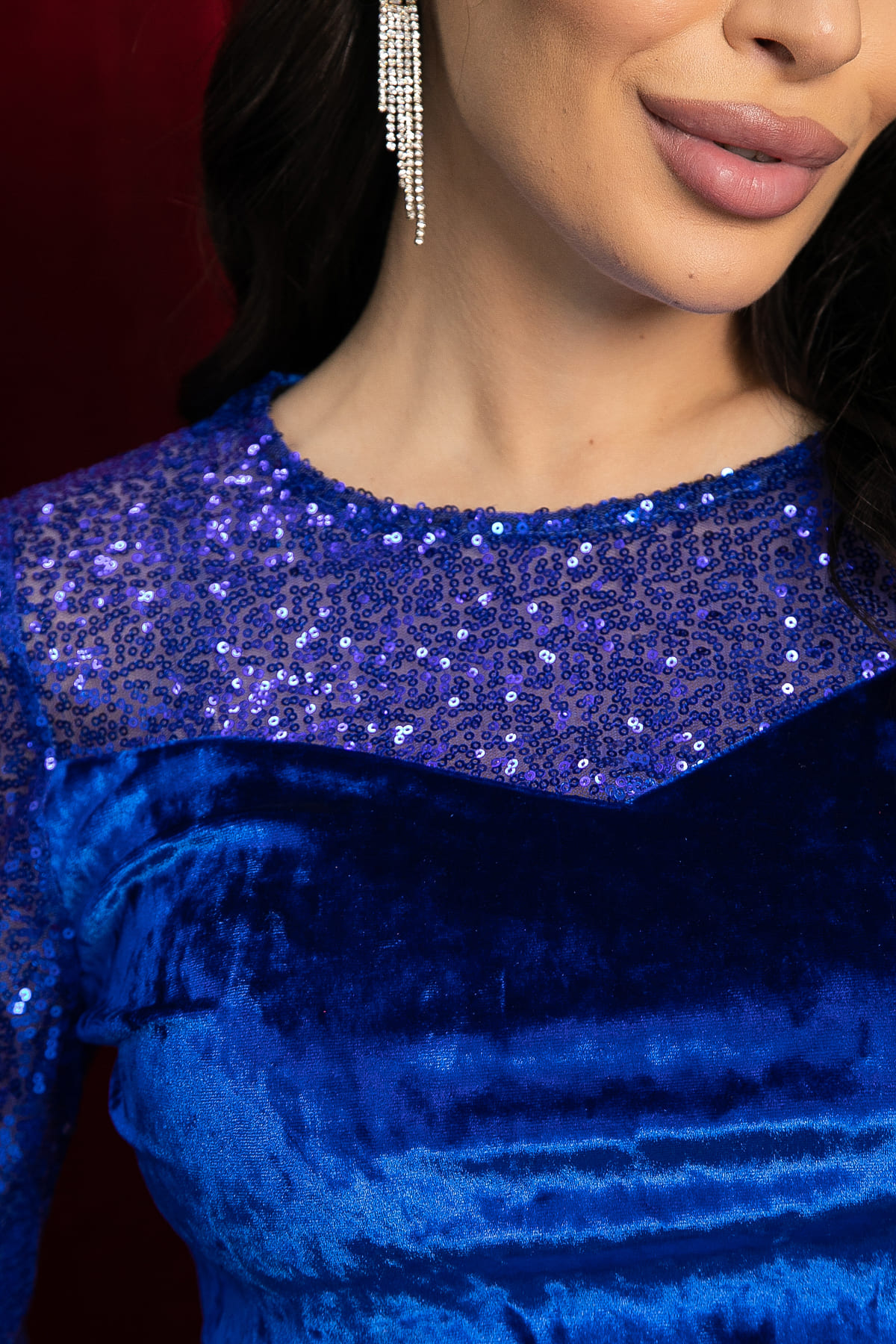 Блуза Жизель (синяя) Б11860