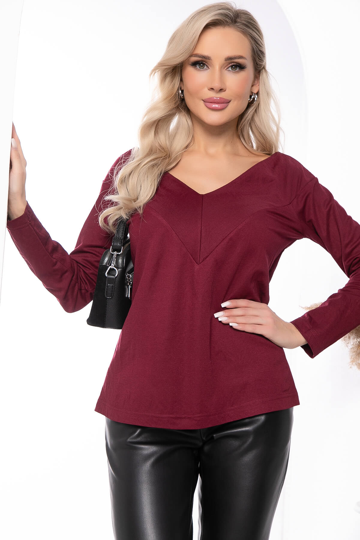 Джемпер "Адель" (винный) Б7812