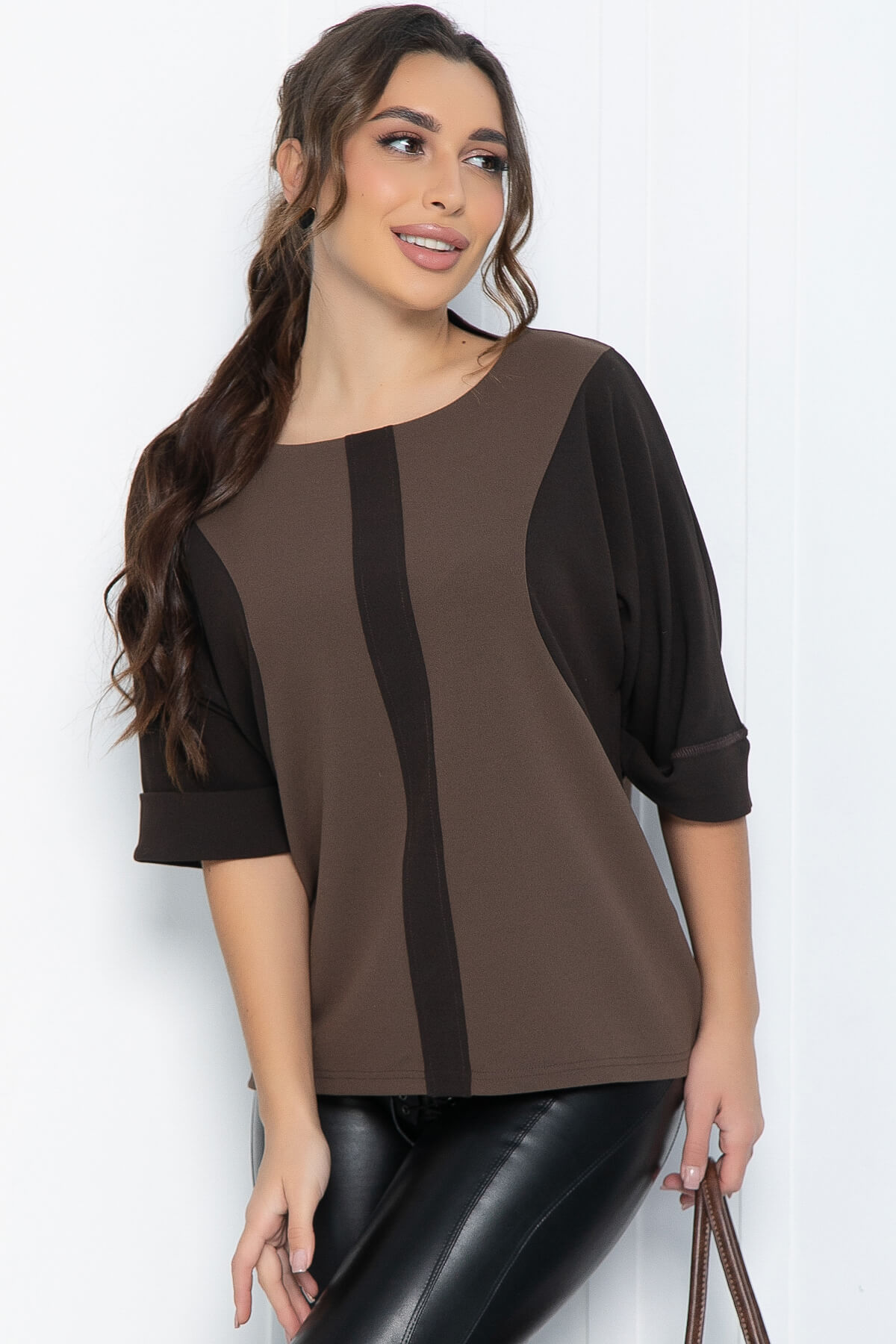 Блуза Санторини (шоколад) Б11999