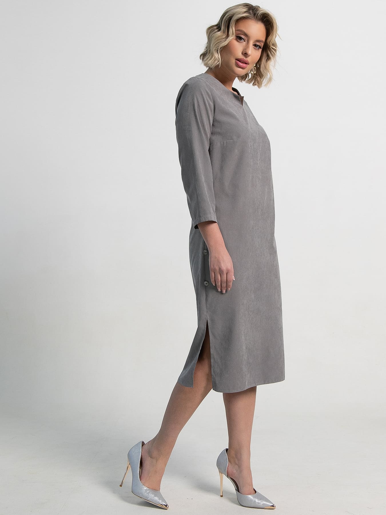 Платье Клодин (серое) П15178-4М