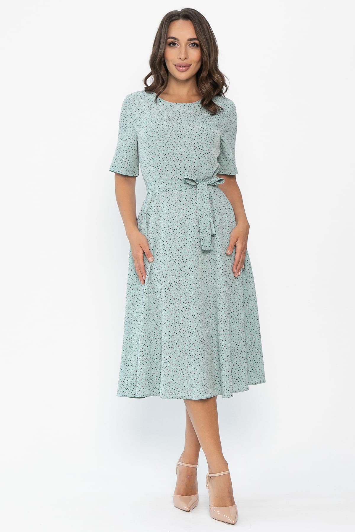 Платье Стиляги (светло-зеленое) П13999-16М