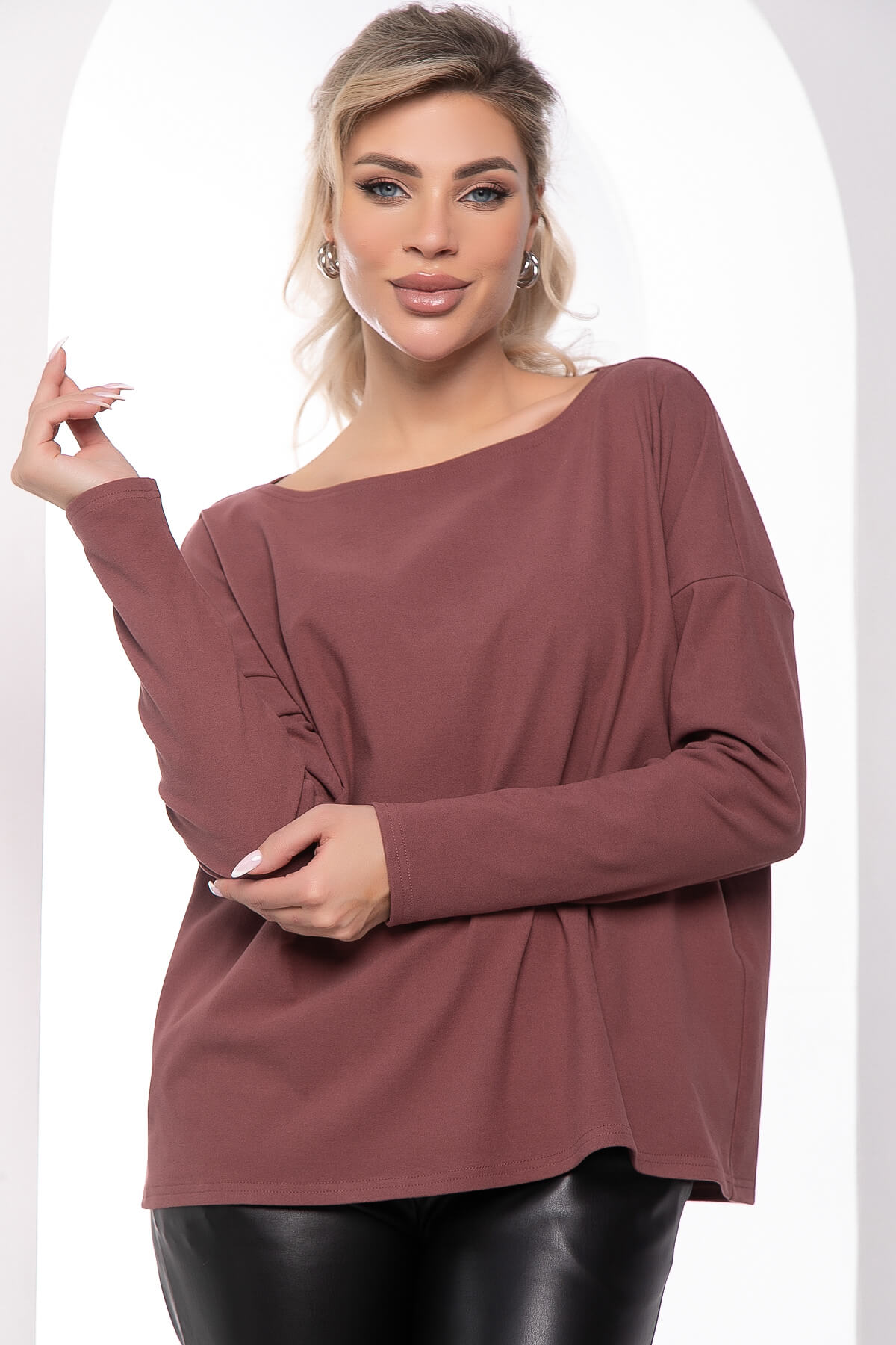 Лонгслив Инес (ягодный) Б11775