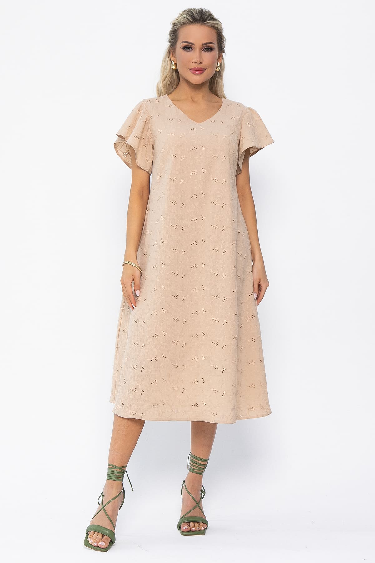 Платье Мелодия любви (бежевое) П13633-4М