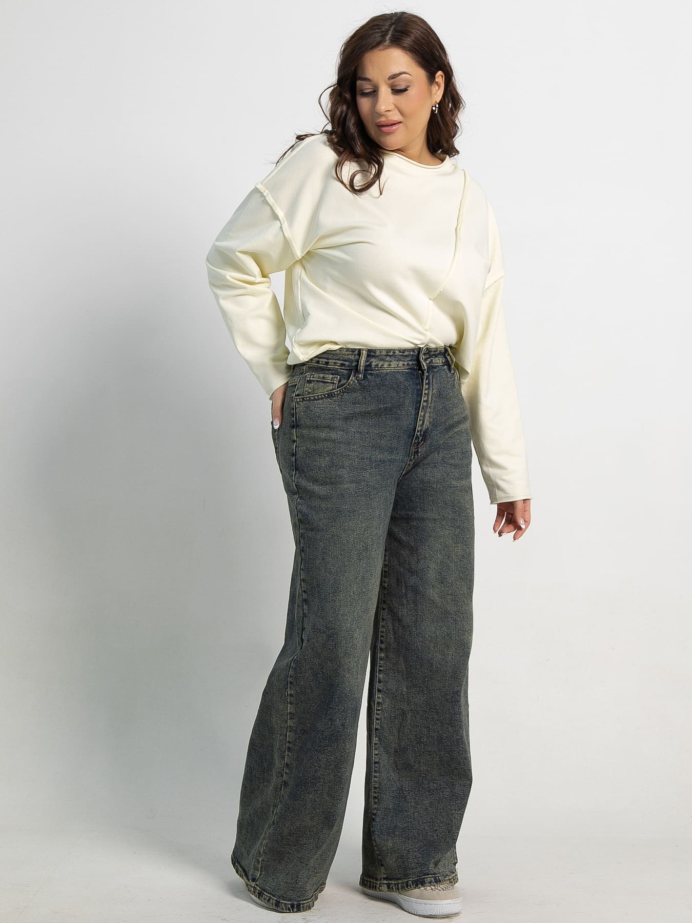 Джинсы Лаччи (сине-зеленые) Б15075-4М