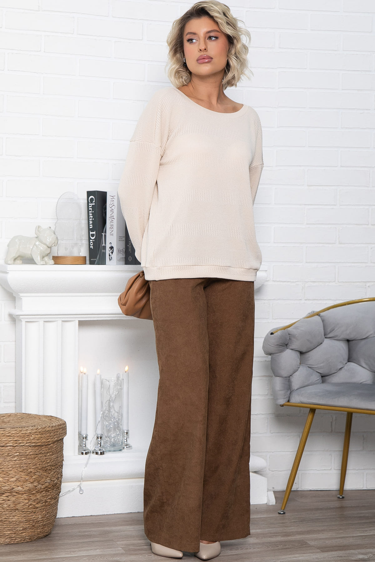 Костюм трикотажный Бергамо (бежево-коричневый) К15046-10М