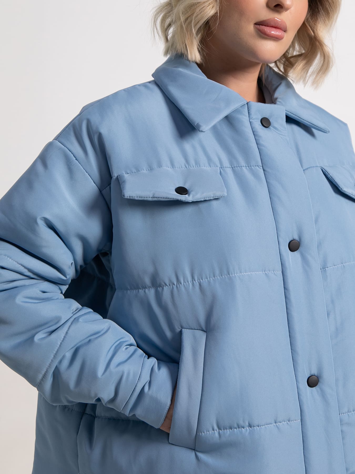 Куртка демисезонная Асель (голубая) Б15317-39М