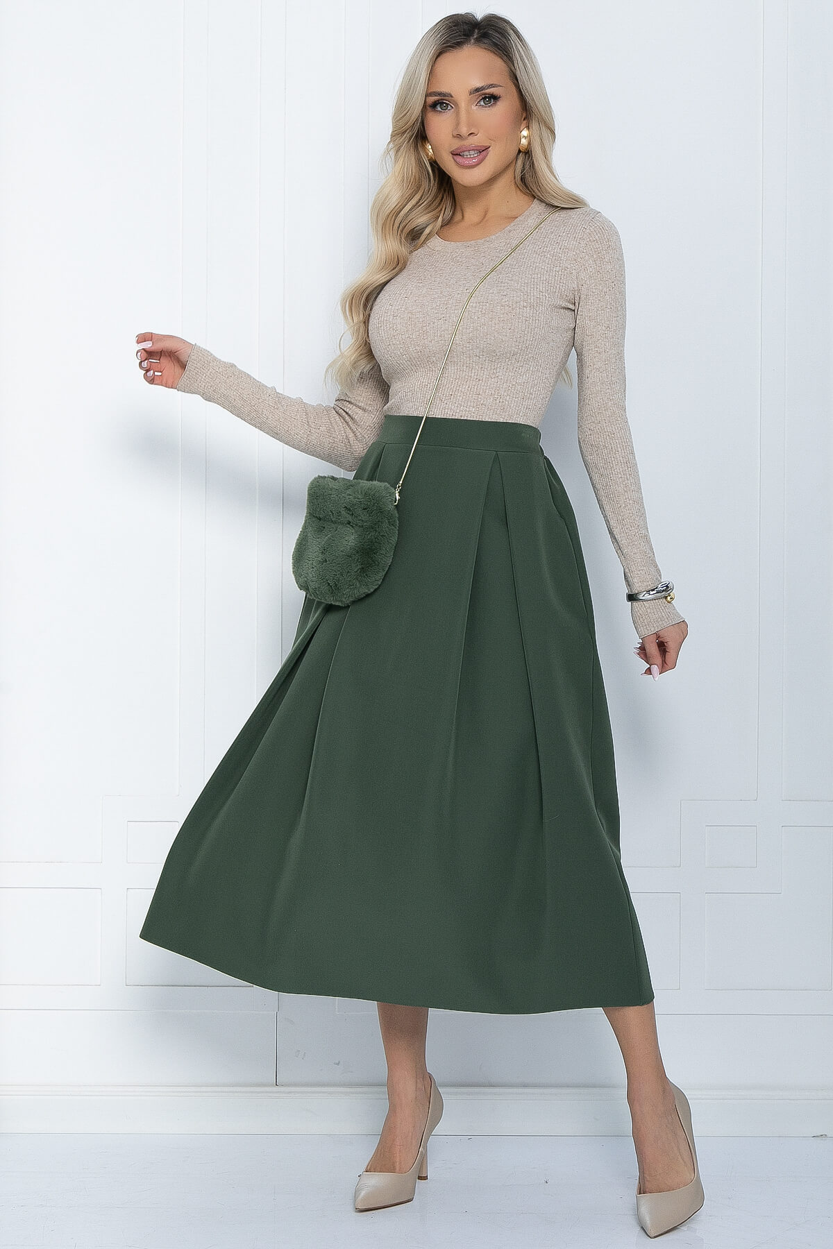 Юбка Мариэтта (хаки) Ю12042