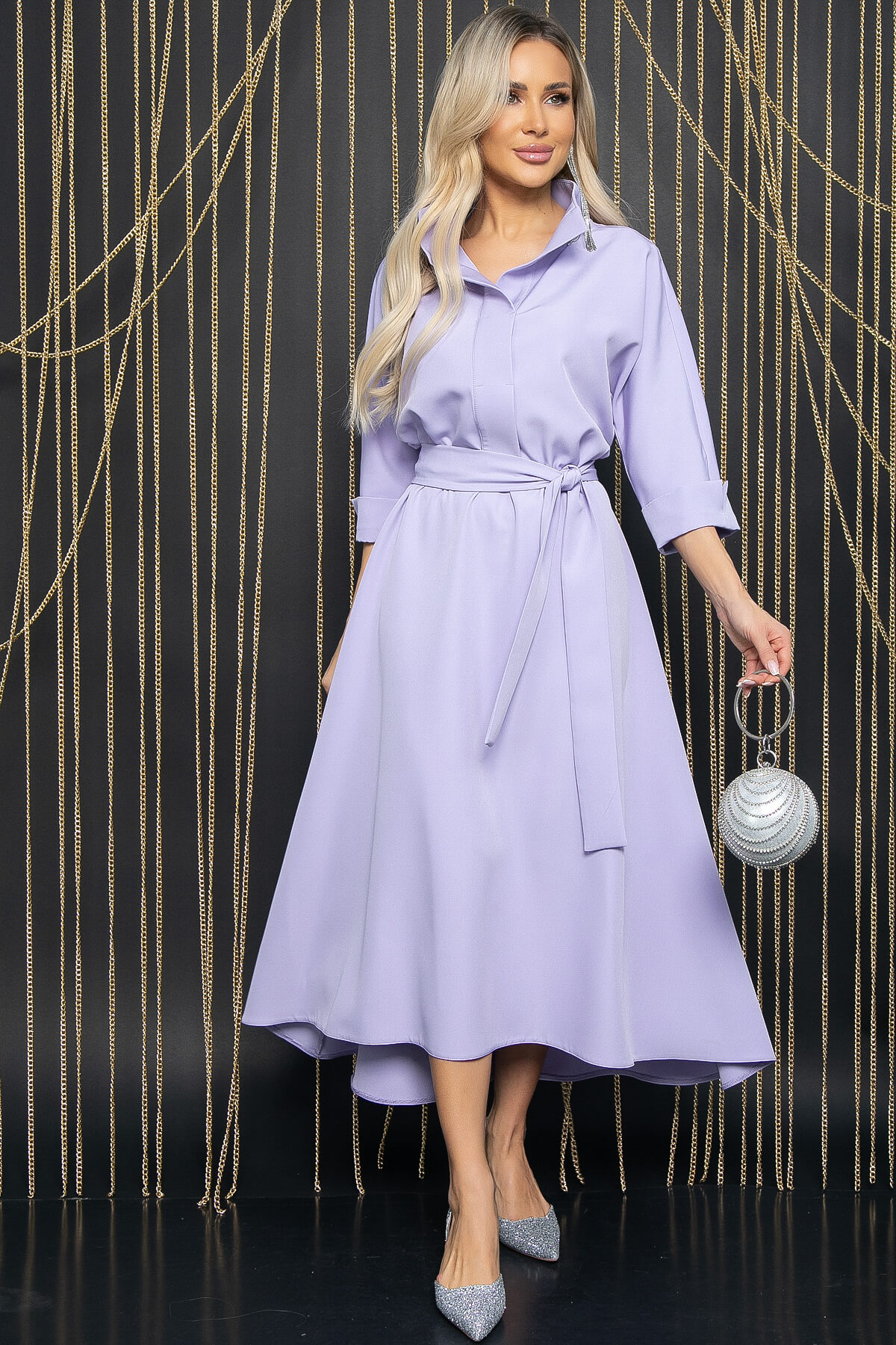 Платье Лорита (сиреневое) П12055