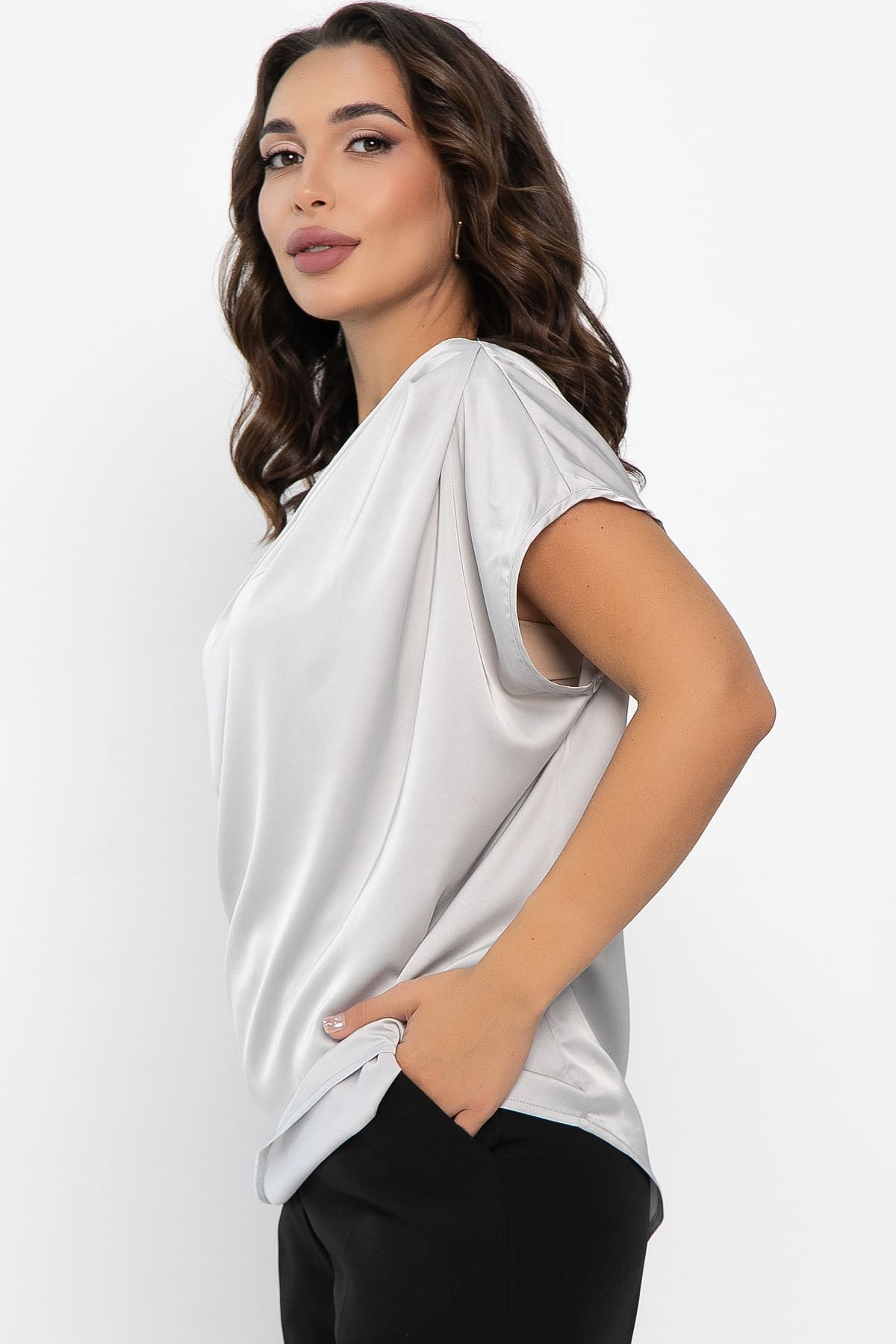 Блуза Маркиза (серая) Б14147-30М