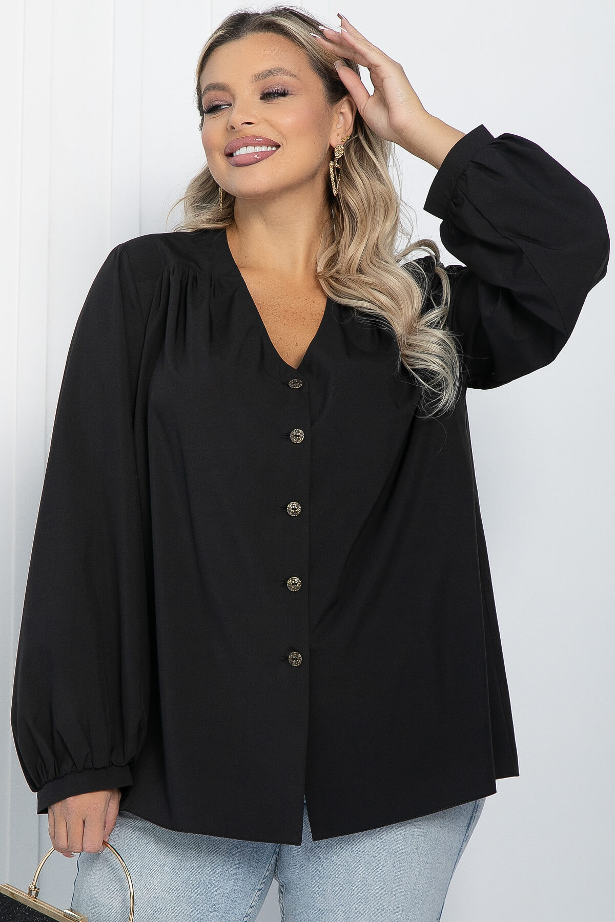 Блуза Калитея (черная) Б11624