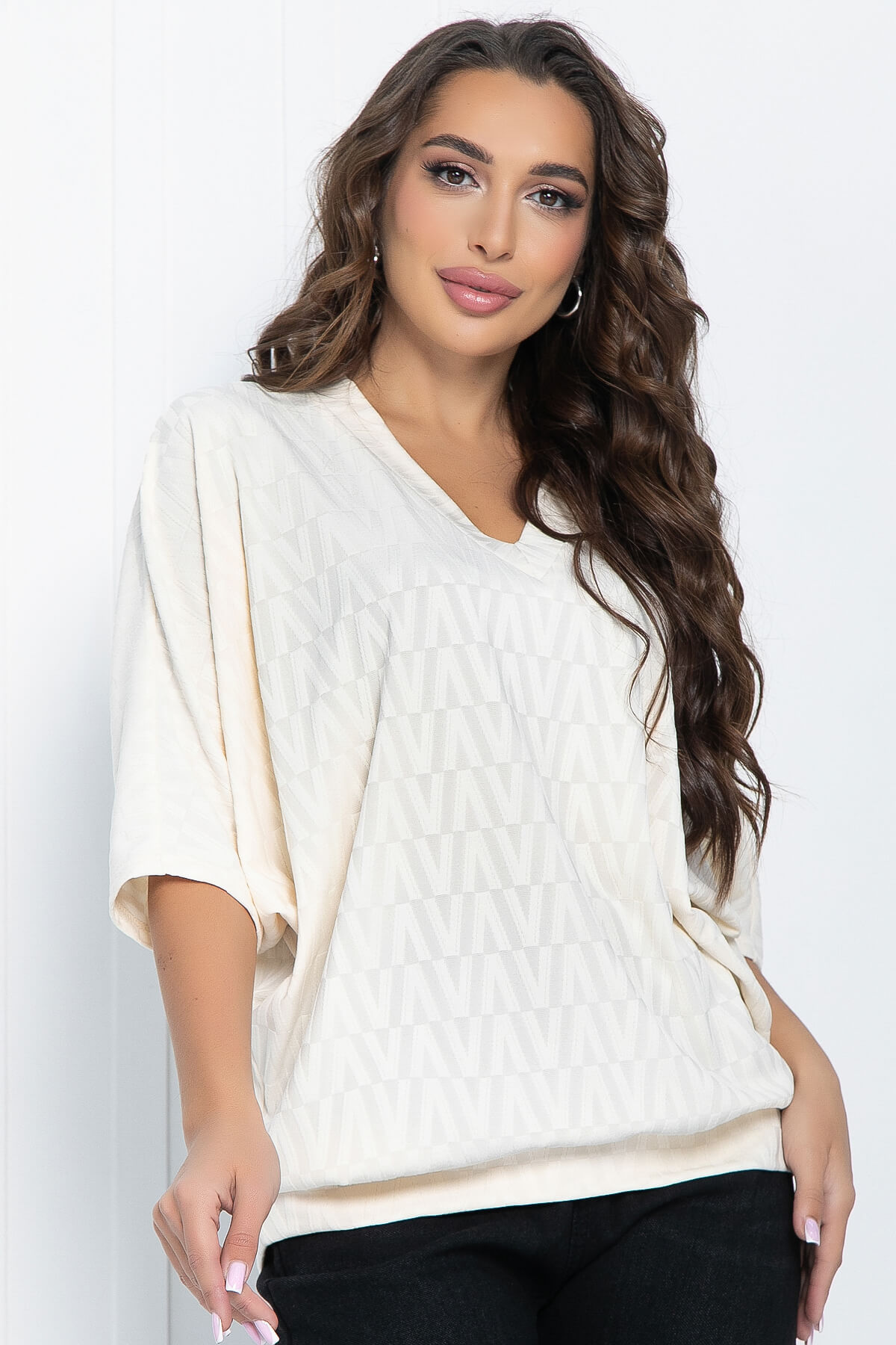 Блуза Вэнсдей (слоновая кость) Б11458