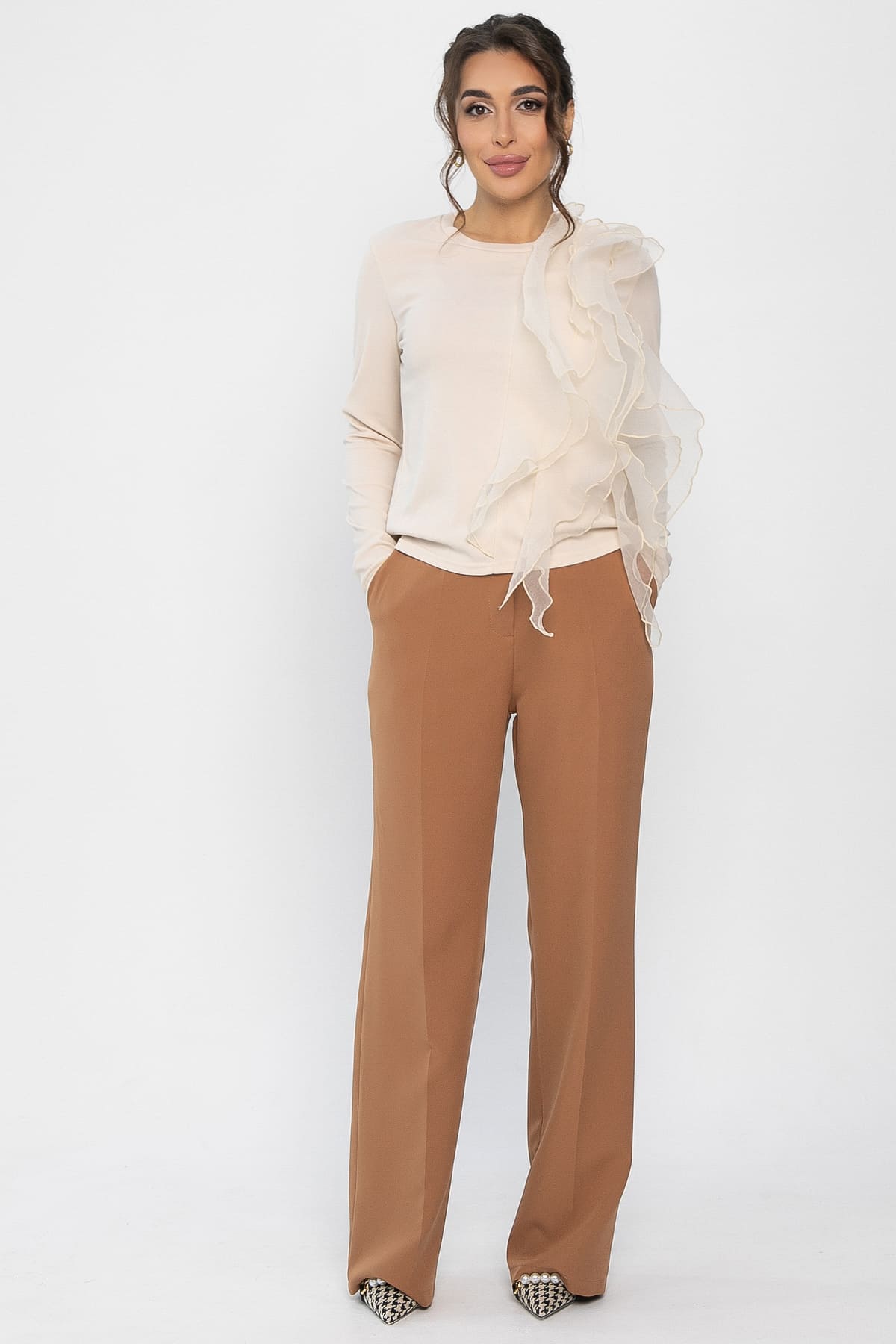 Блуза Риана (бежевая) Б14225-5М