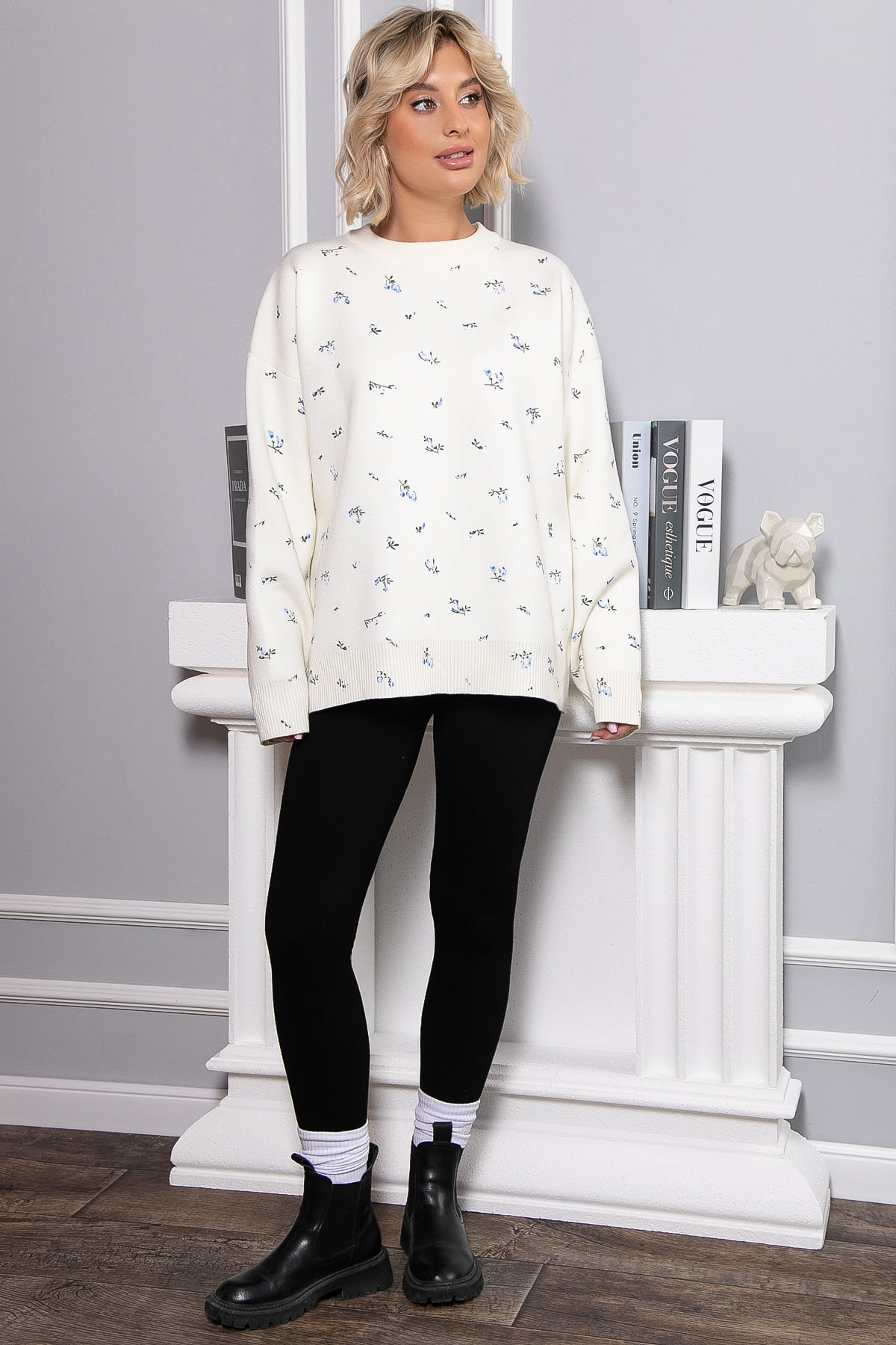 Лосины в рубчик утепленные нью (черные) Б14807-7М