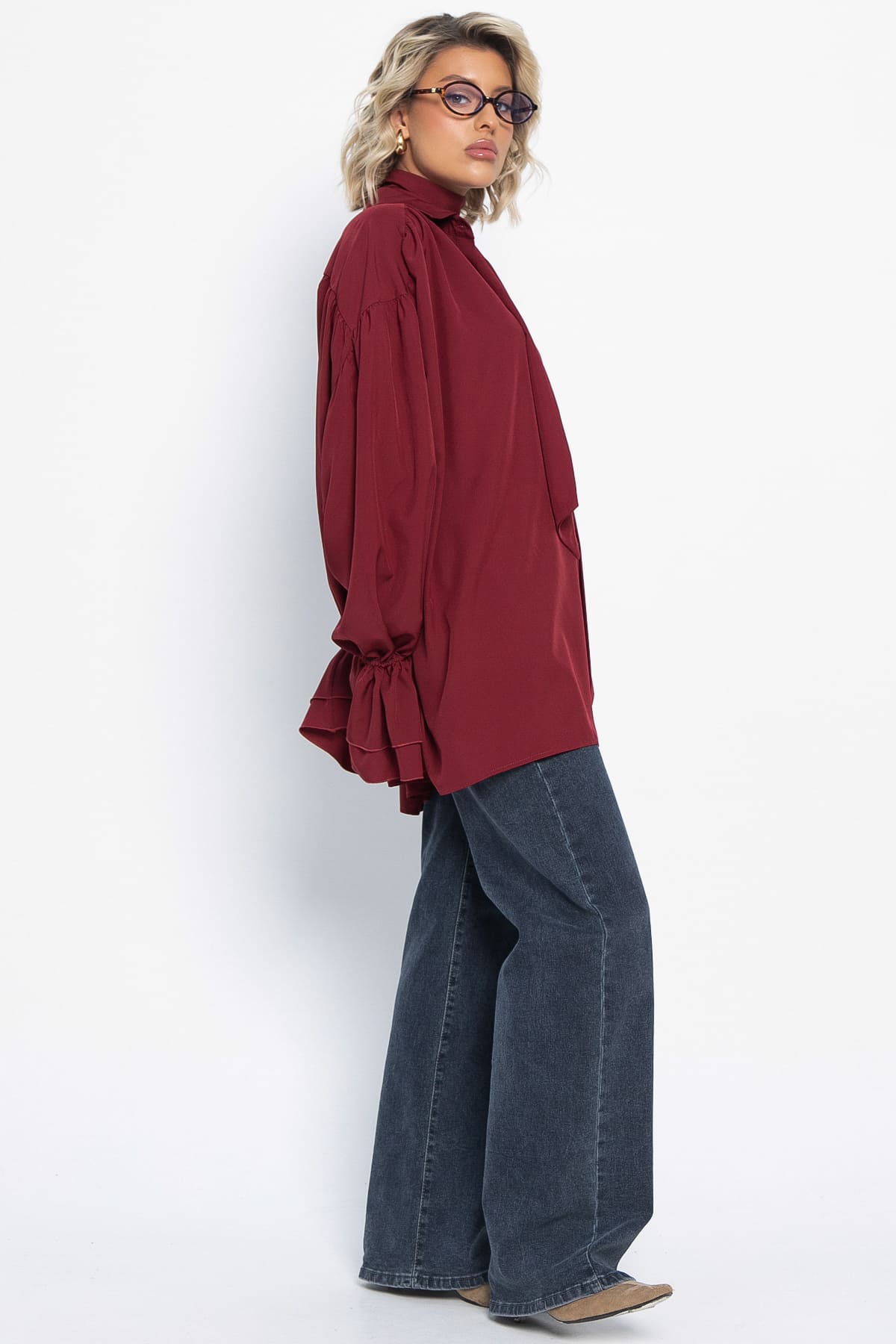 Блуза Присцилла (бордовая) Б14949-5М