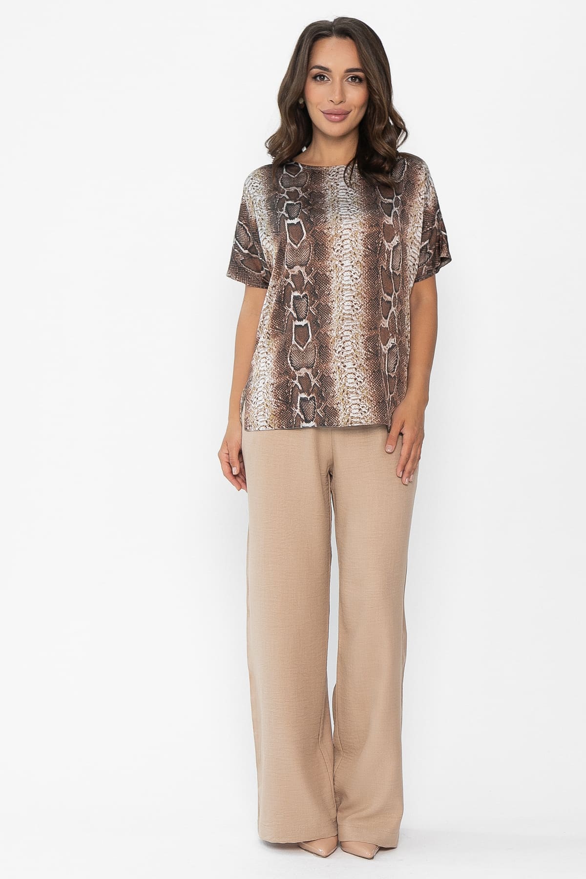 Блуза Морган (коричневая) Б14031-16М