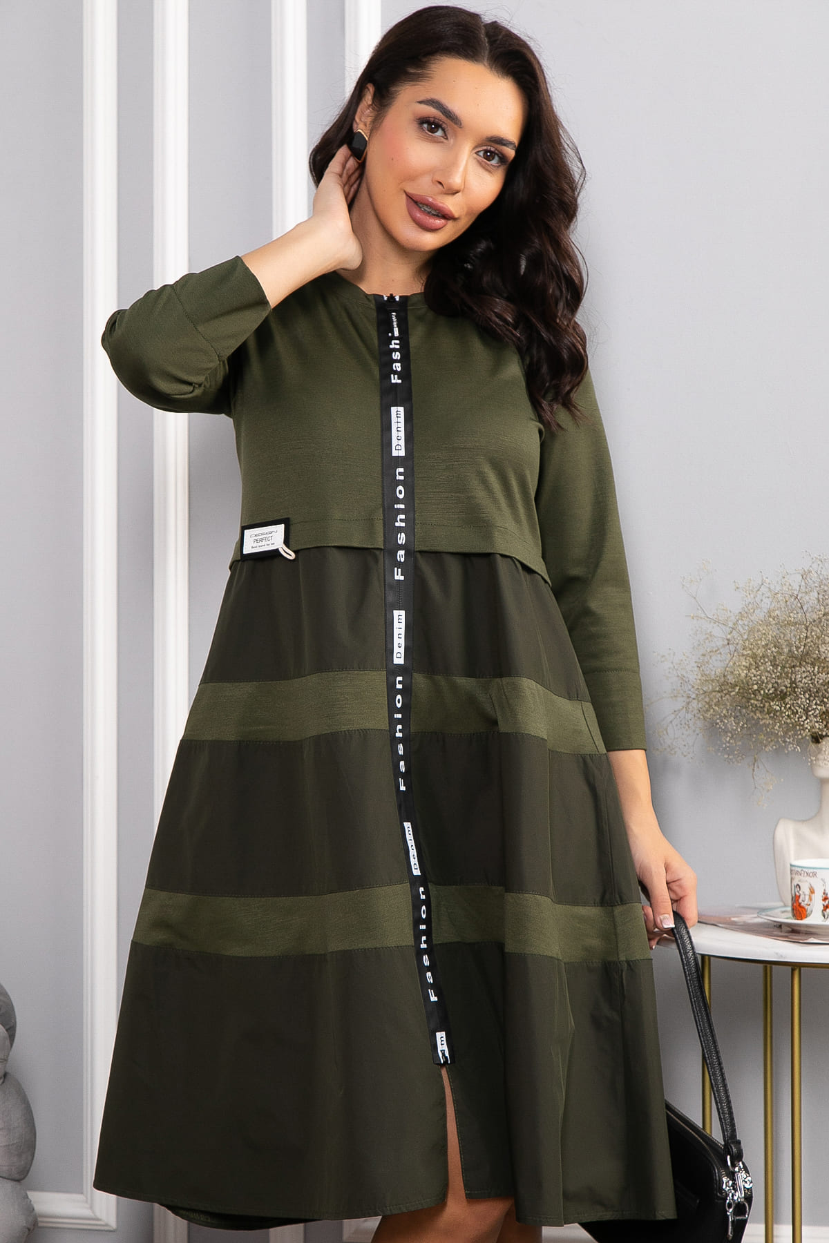 Платье Наири (хаки) П14427-5М