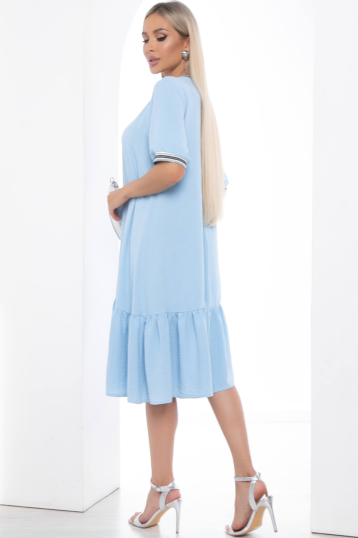 Платье "Рита" (голубое) П8917