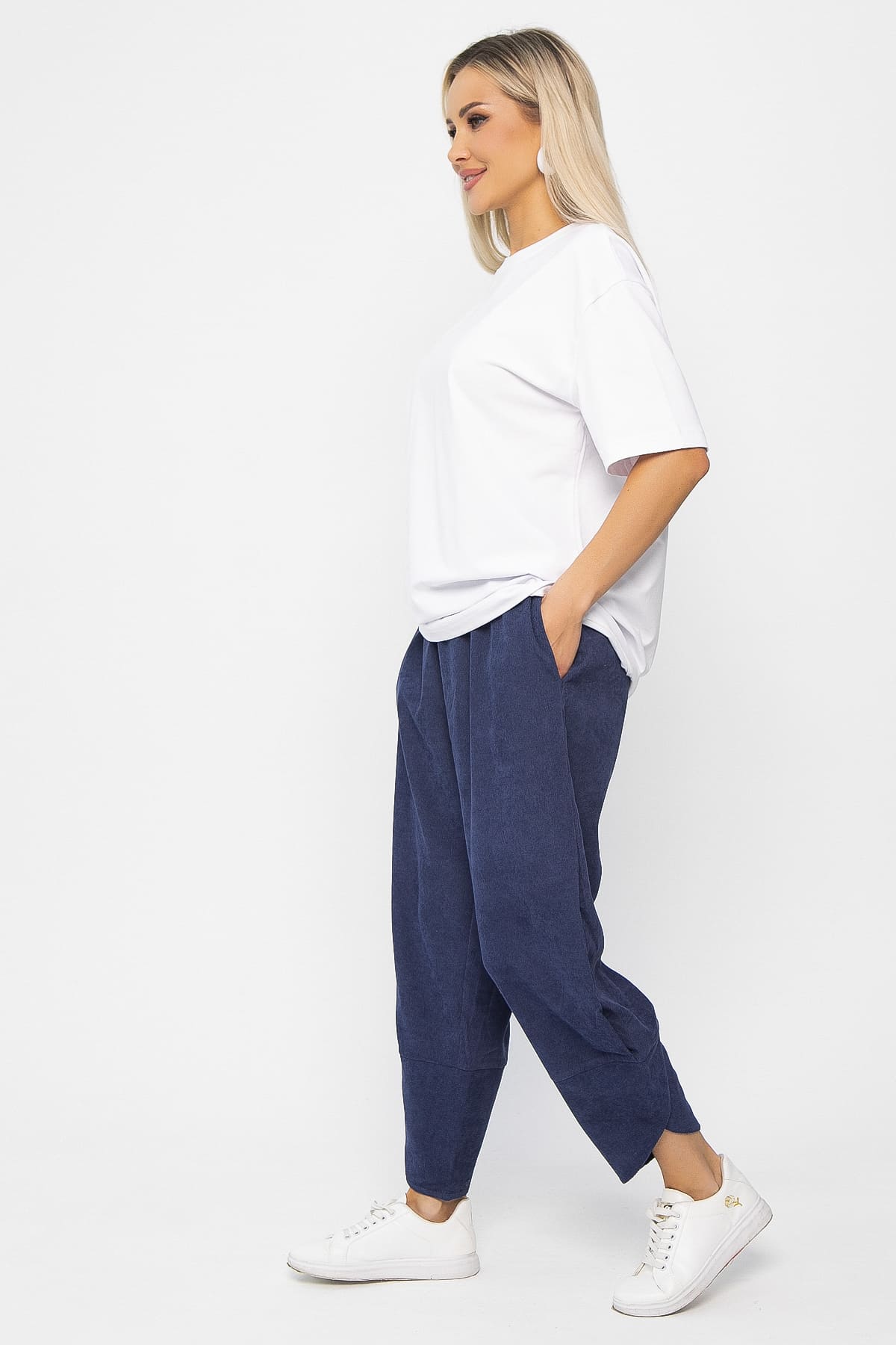 Брюки бохо (синие) Б10269