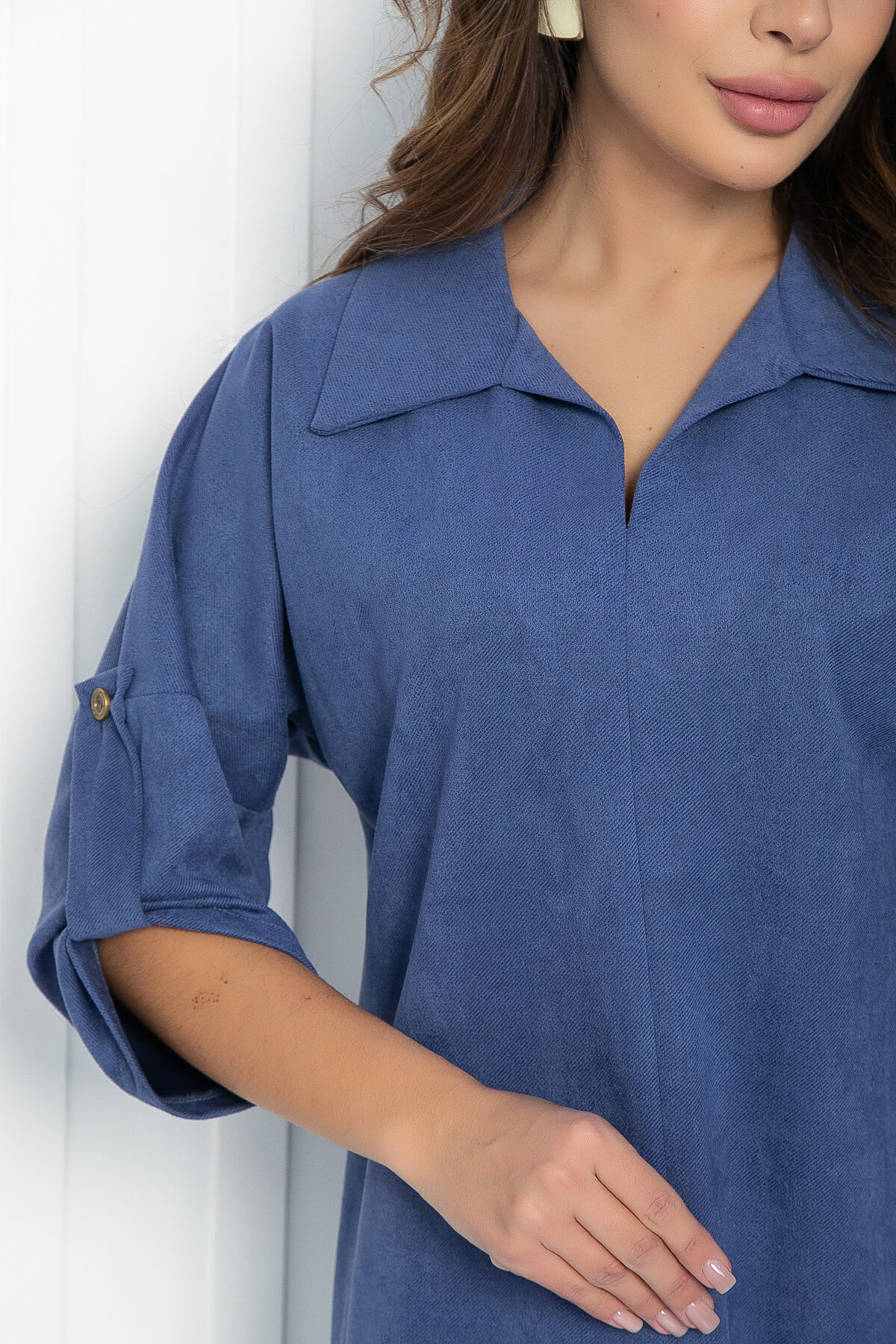 Платье Нежность осени (синее) П11922