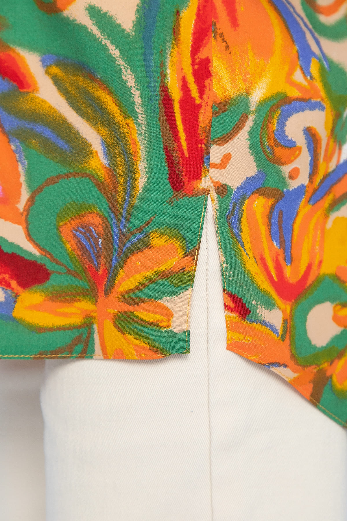 Блуза Маргоша (бежево-оранжевая) Б13154-16М