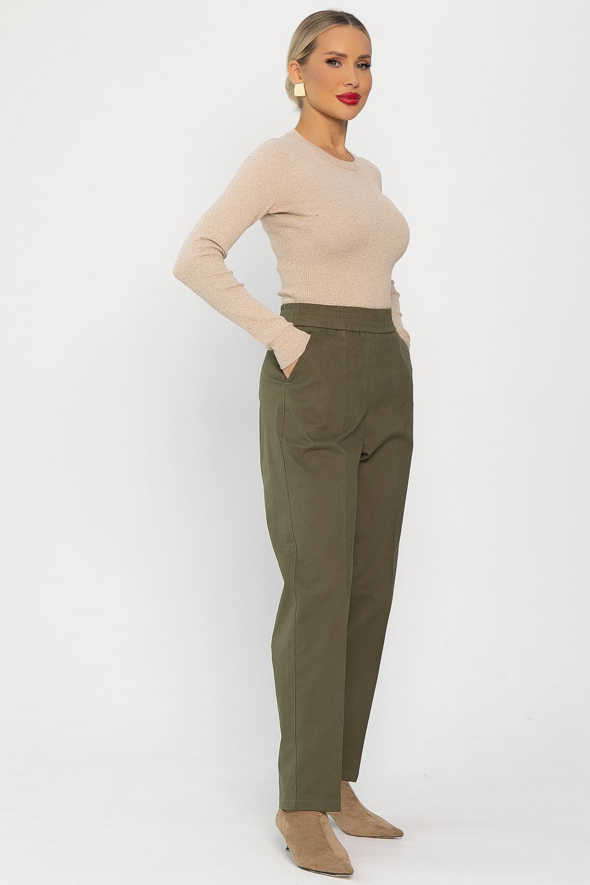 Брюки на резинке Спринт (хаки) Б14260-18М