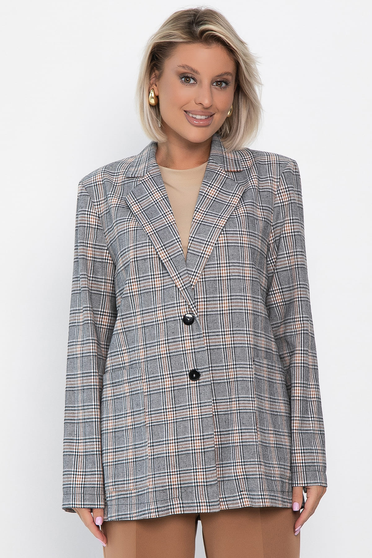 Жакет Нэри (корица/клетка) Б14110-33М
