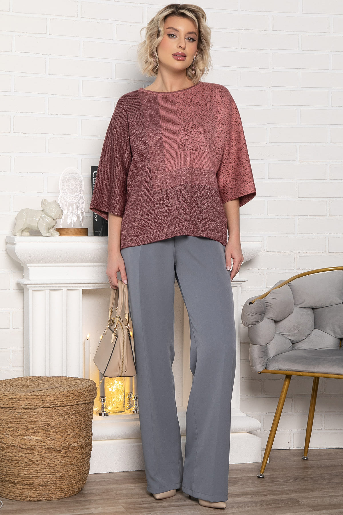 Джемпер Орлеан (персиково-розовый) Б15000-4М