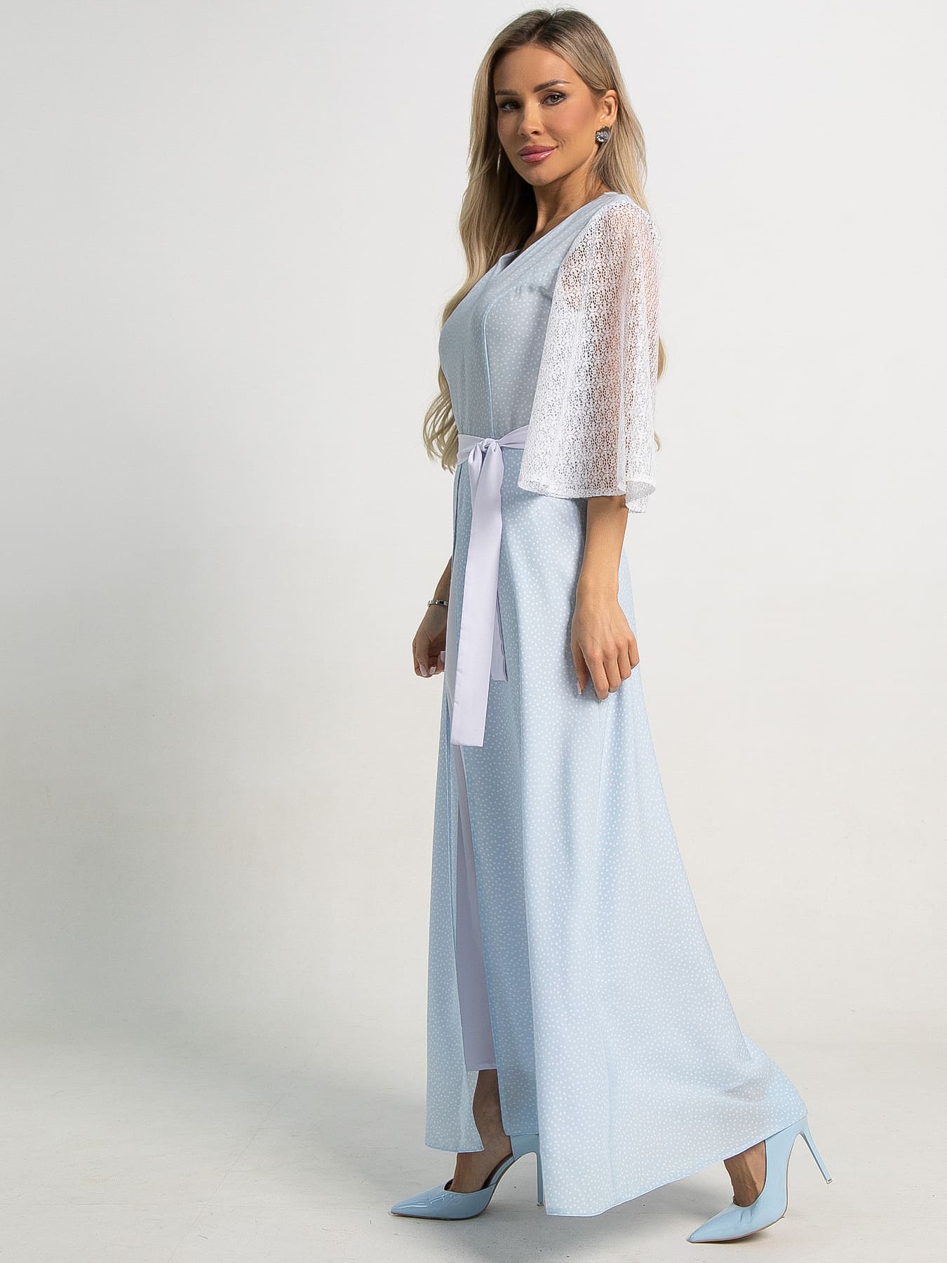 Платье Бьюти (голубое) П15560-18М