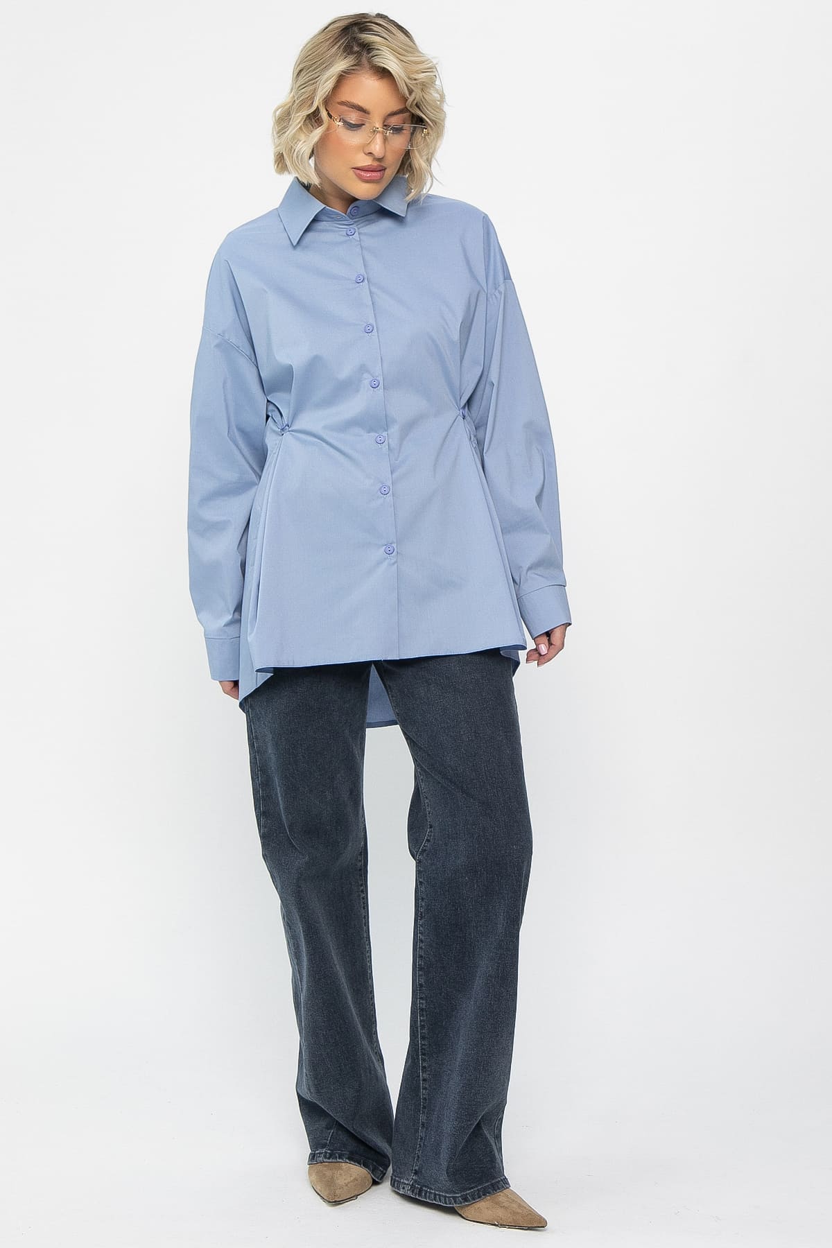 Рубашка Антария  (серо-голубая) Б14190-5М