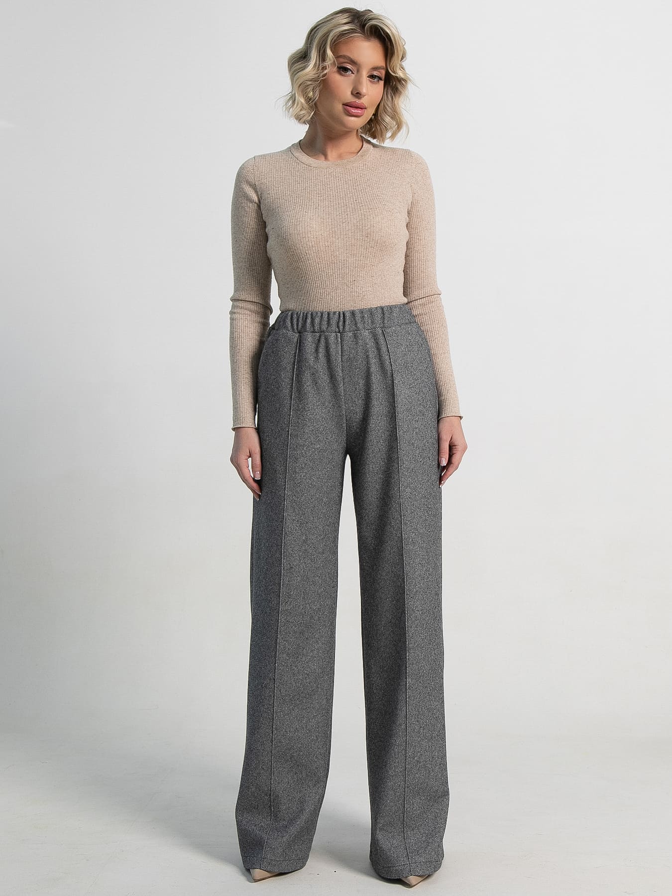 Брюки Космо (черно-белые) Б15221-1М