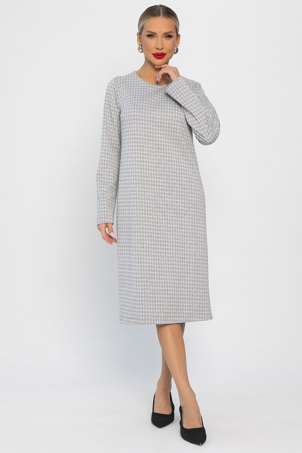 Платье трикотажное Лаурель (светло-серое) П14248-25М