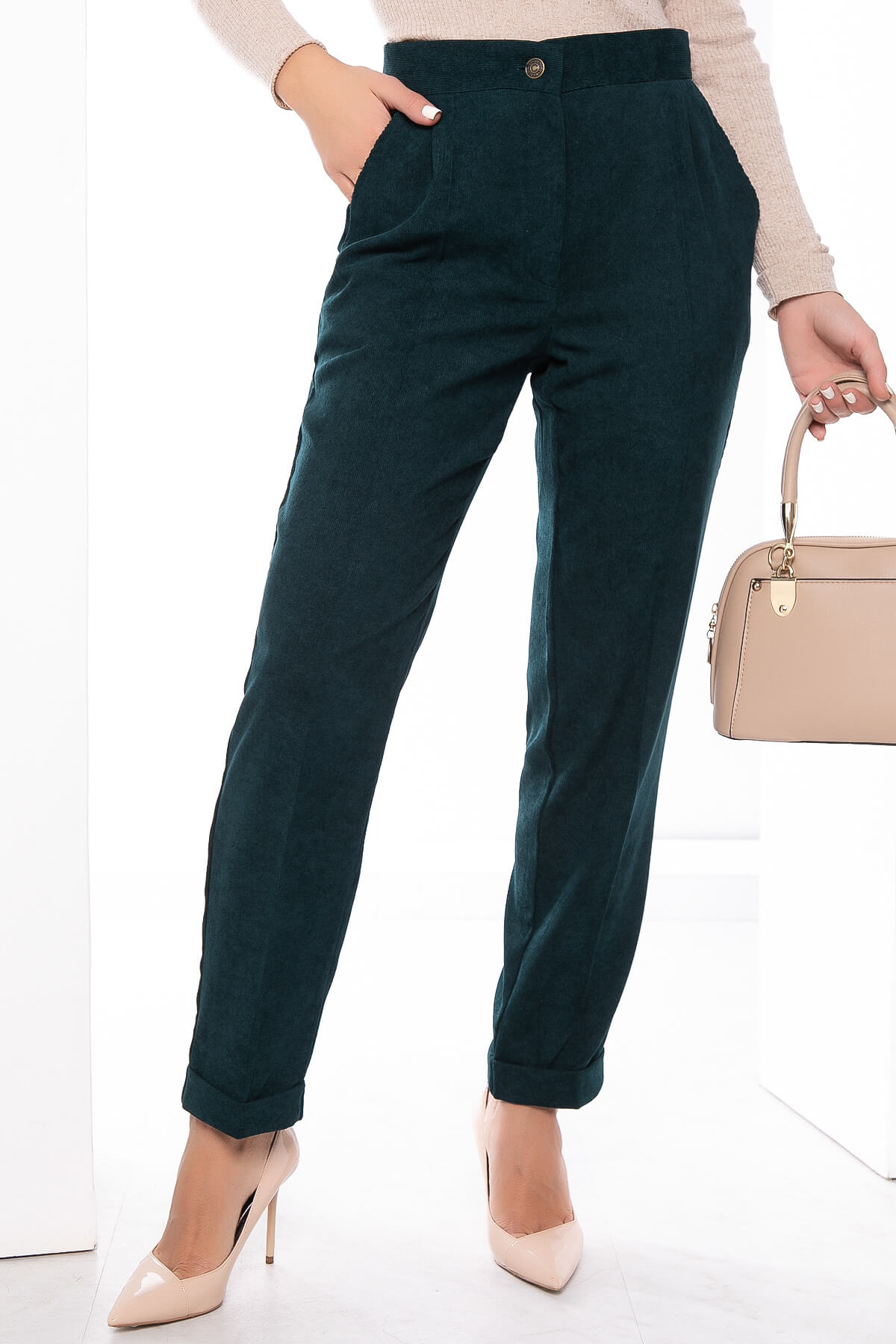 Брюки "Секрет успешной леди" (изумруд) Б8007