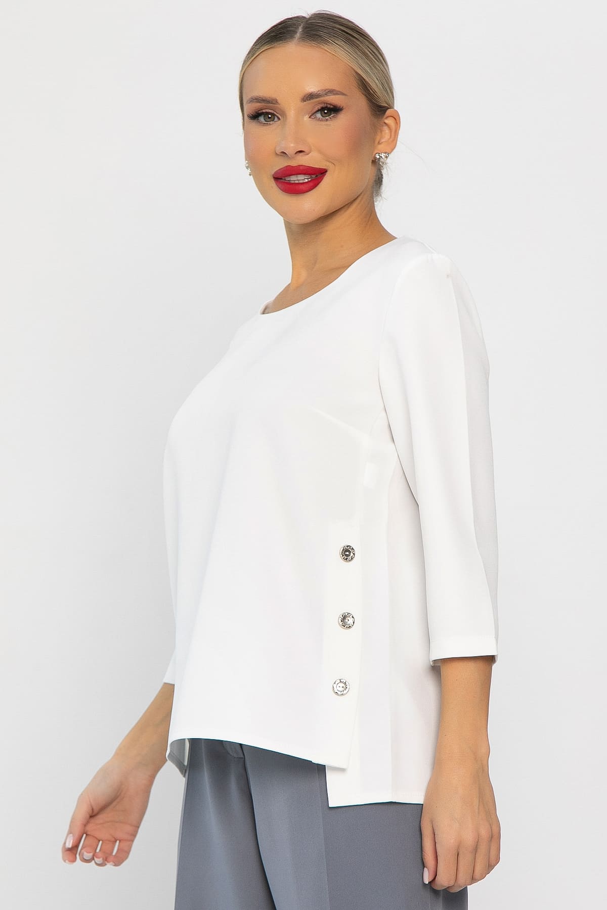 Блуза Аурия (белая) Б14217-48М