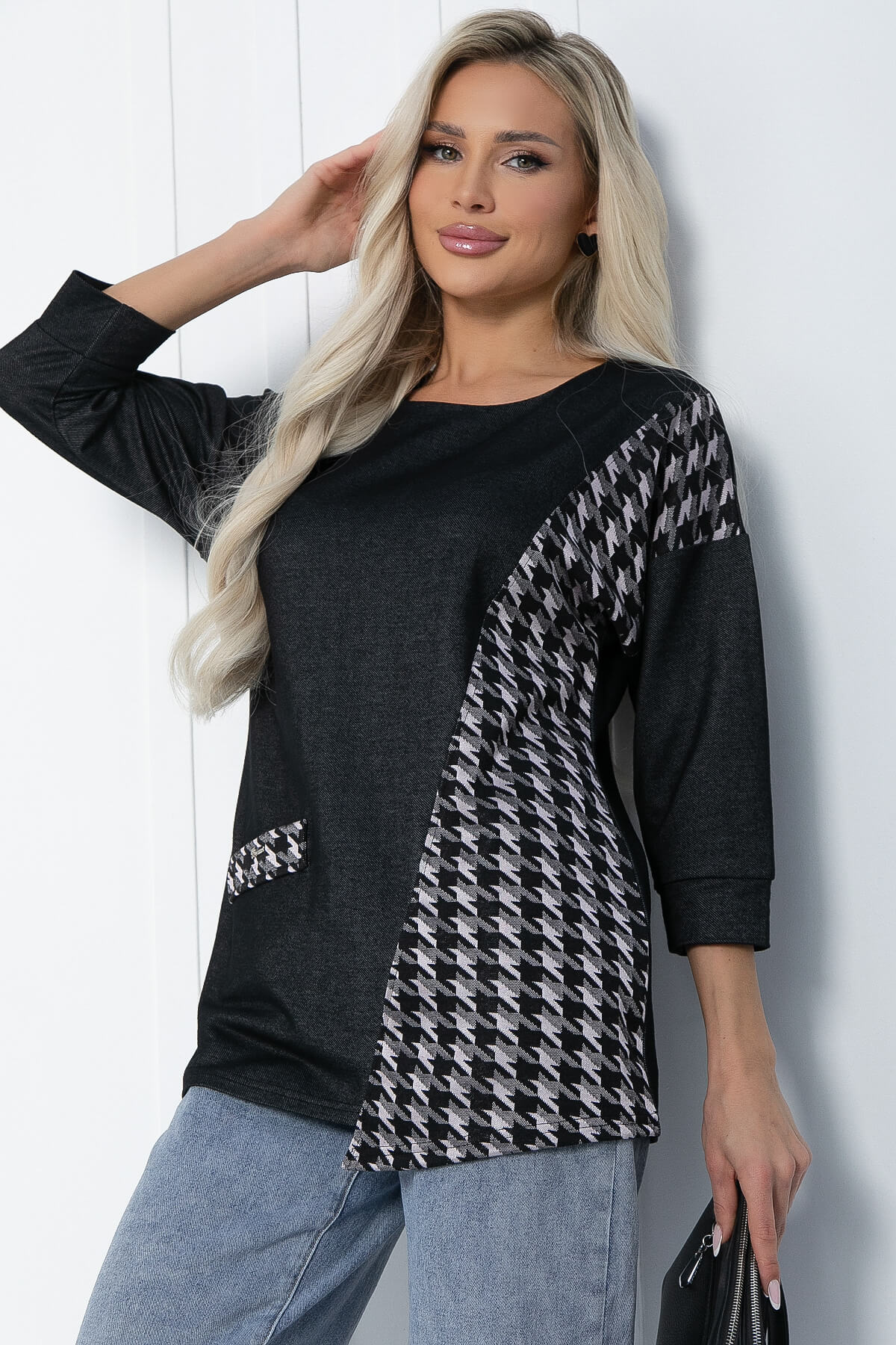 Джемпер Глория (графит/розовый) Б12198-30