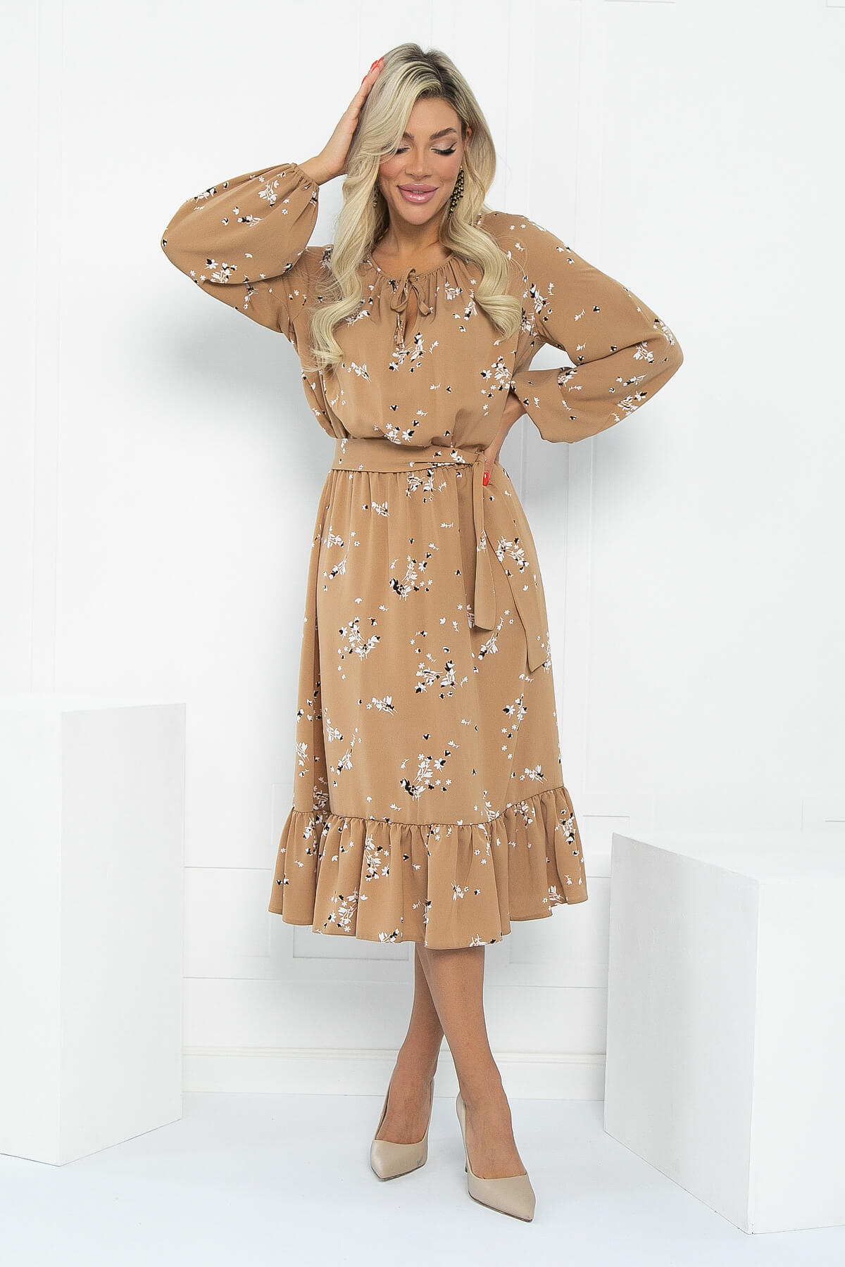 Платье Алания (бежевое) П12931-10М